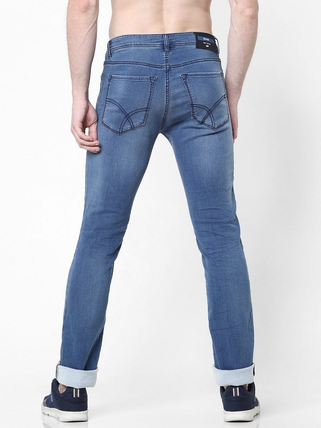 Men's Albert Simple Slim Fit Blue Jeans
