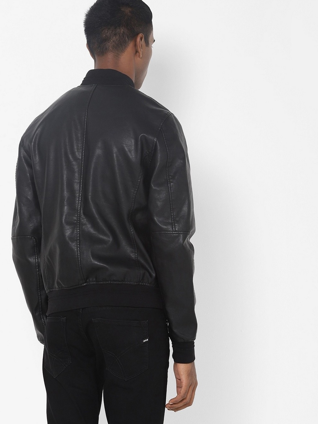 Ramsy Panelled Bomber Jacket with Stand Collar