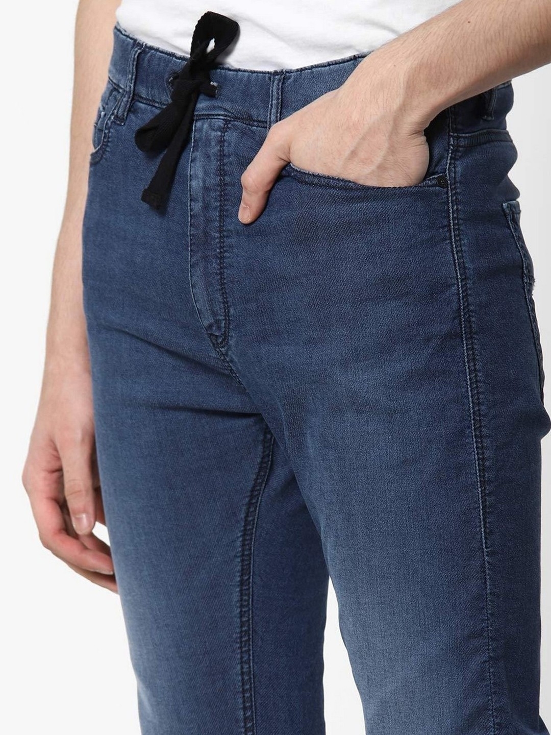 Men's Slow Motion Carrot Fit Blue Jeans