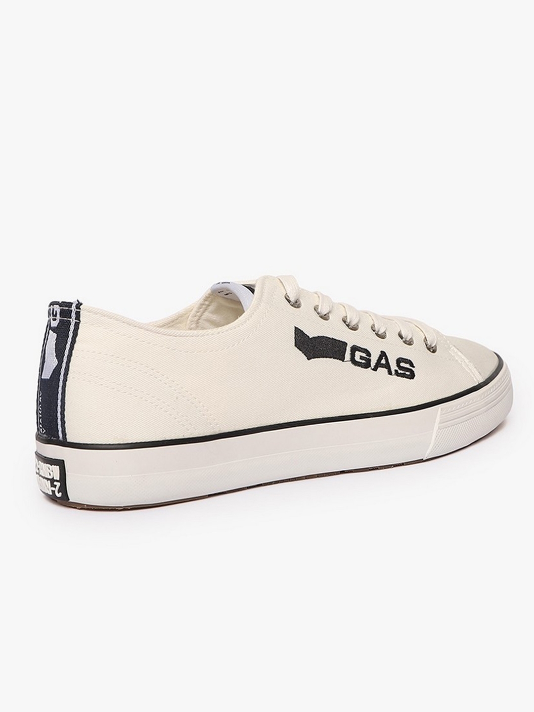 Canvas Lace-Up Casual Shoes with Embroidered Branding