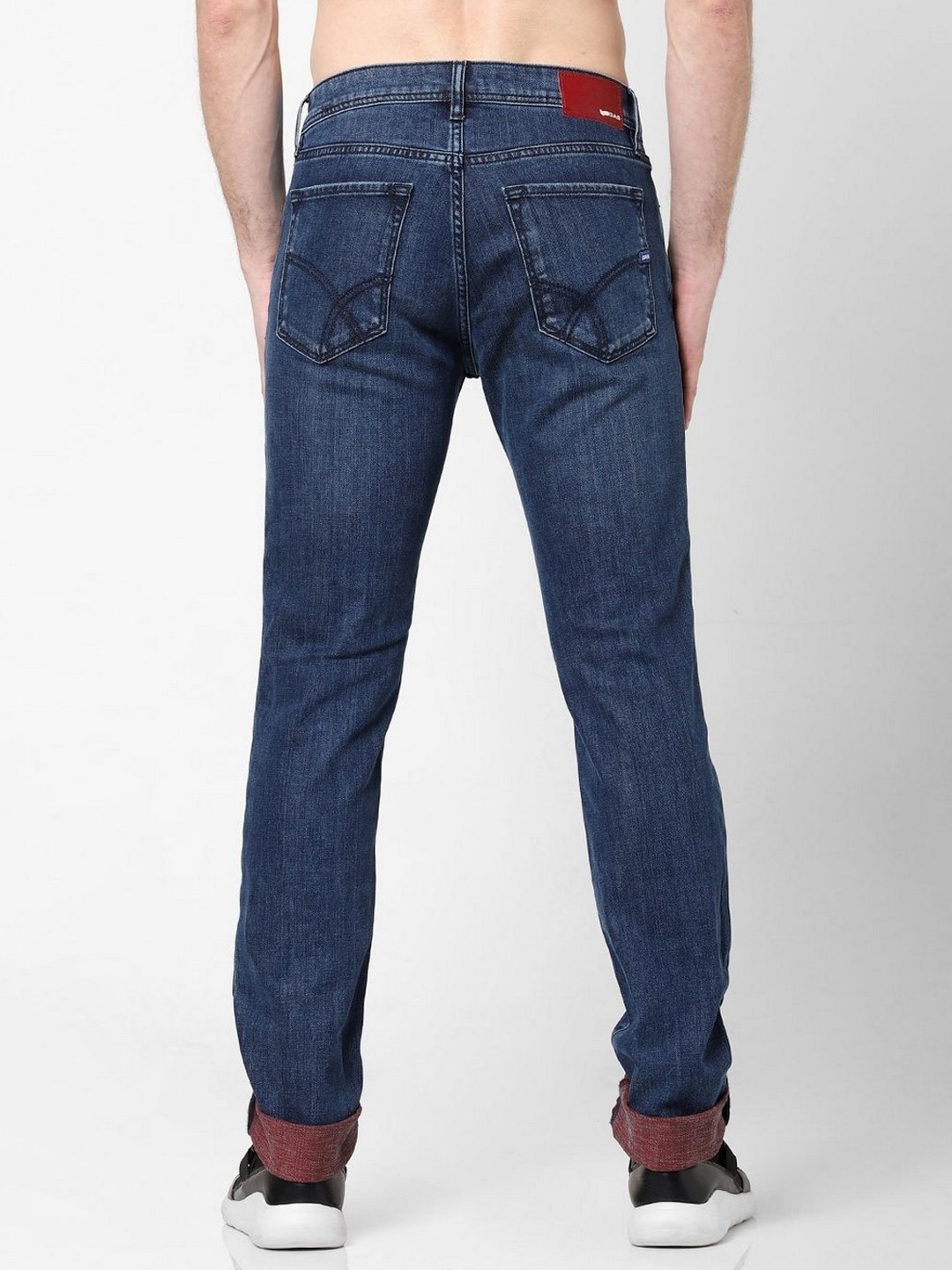 Men's Albert Simple Slim Fit Mid blue Jeans