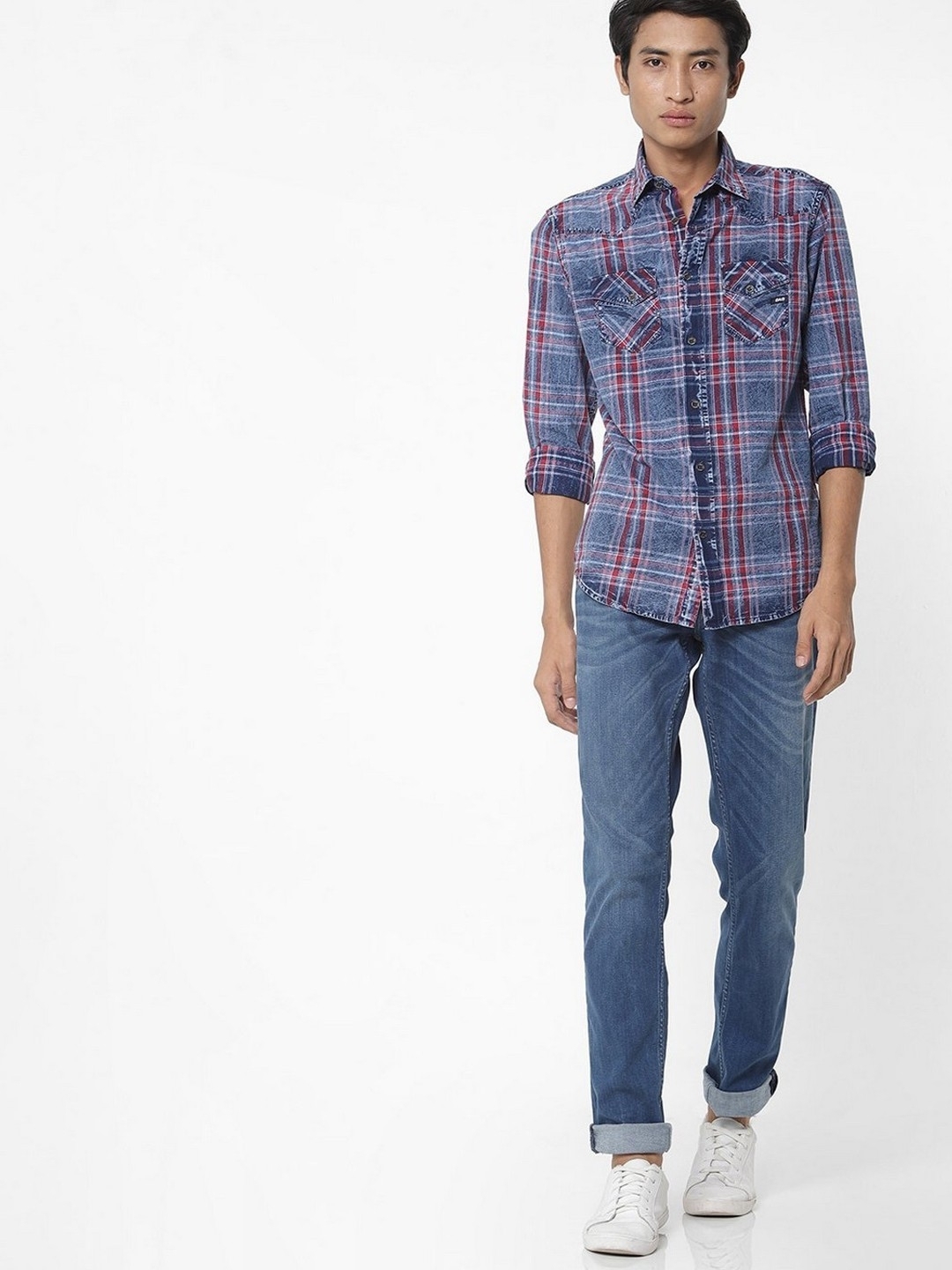 Kant Checked Shirt with Flap Pockets