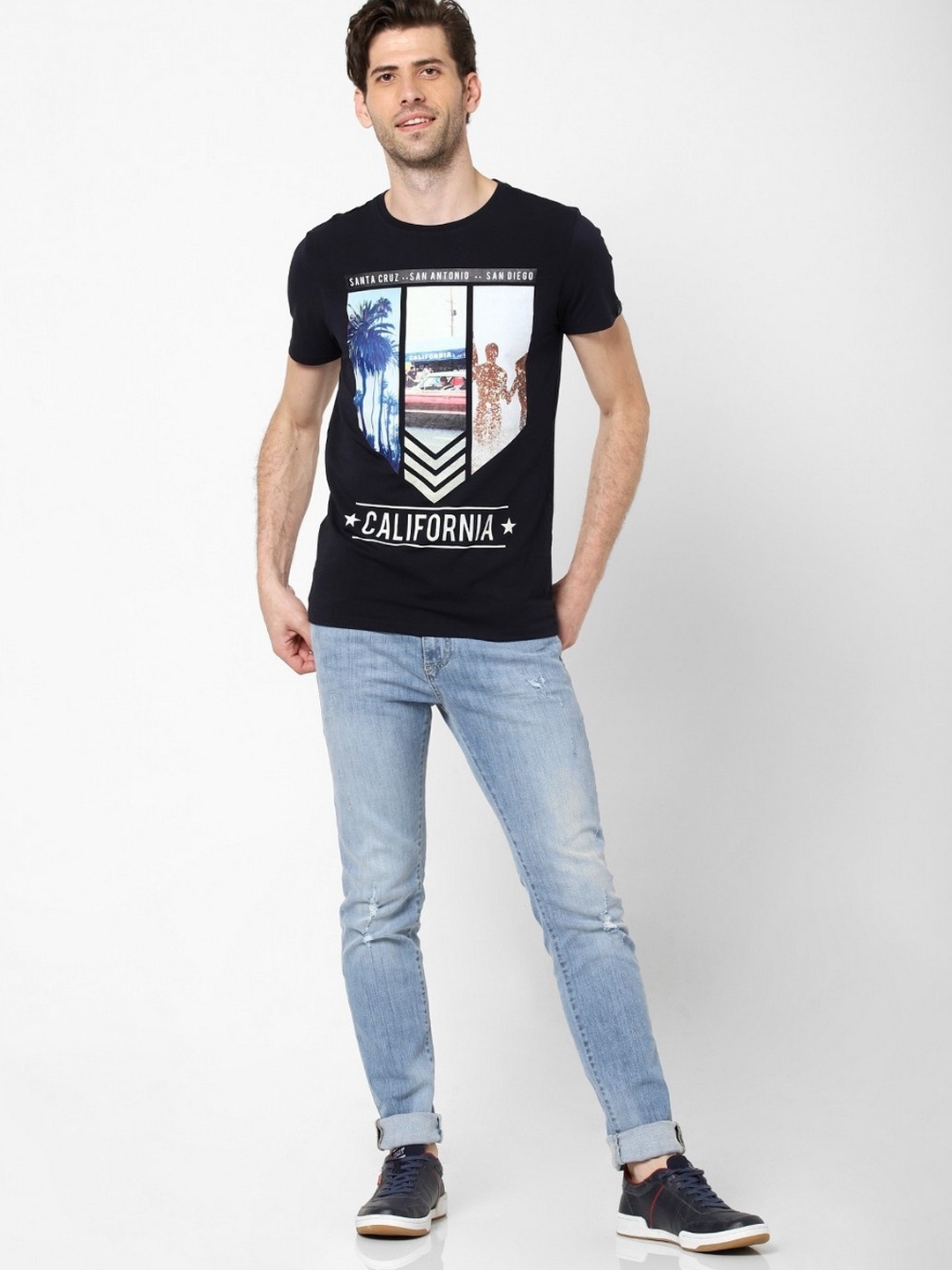 Scuba Slim Fit Graphic Print Crew-Neck T-shirt