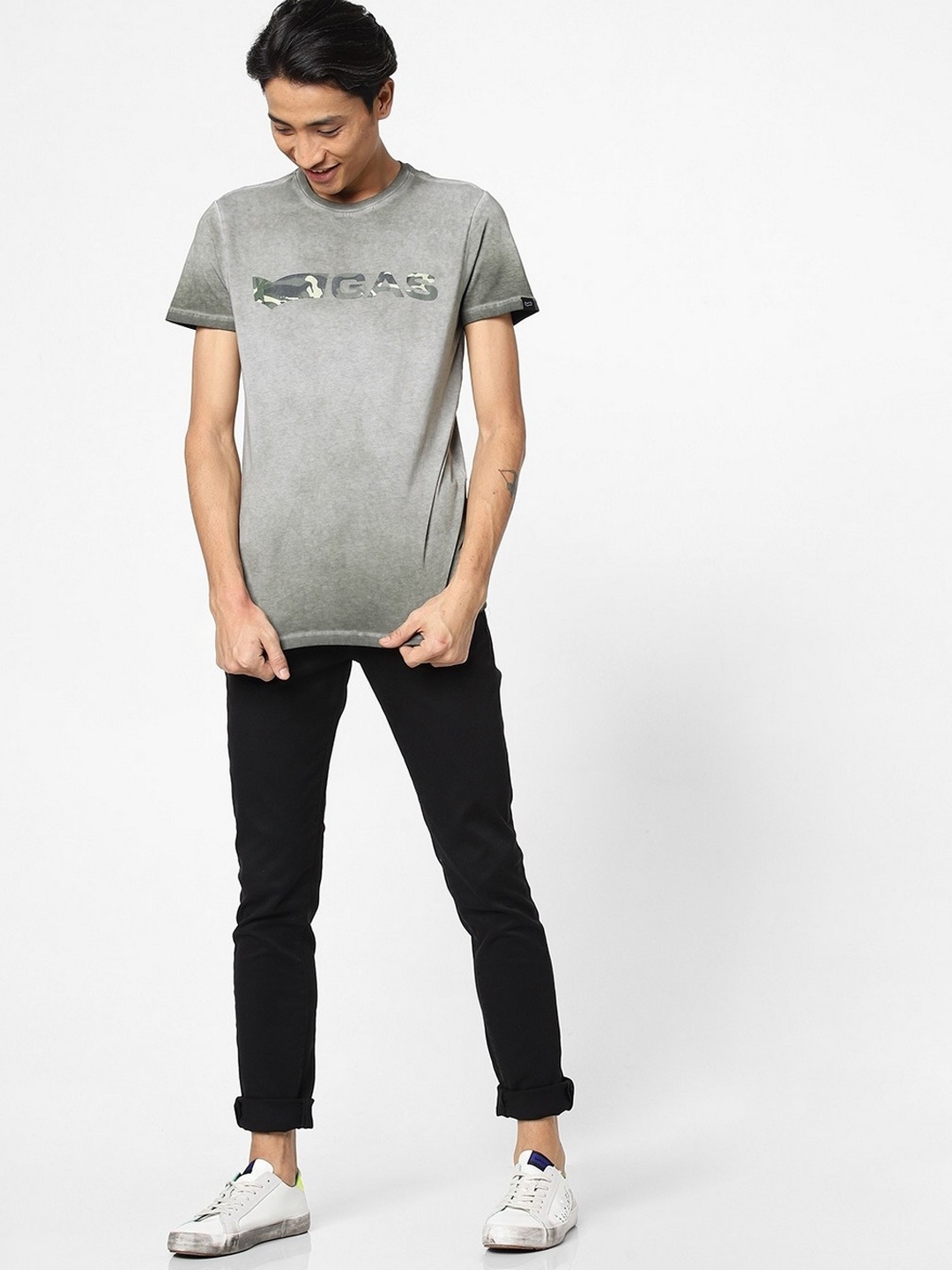 Scuba Camo Crew-Neck T-shirt with Branding