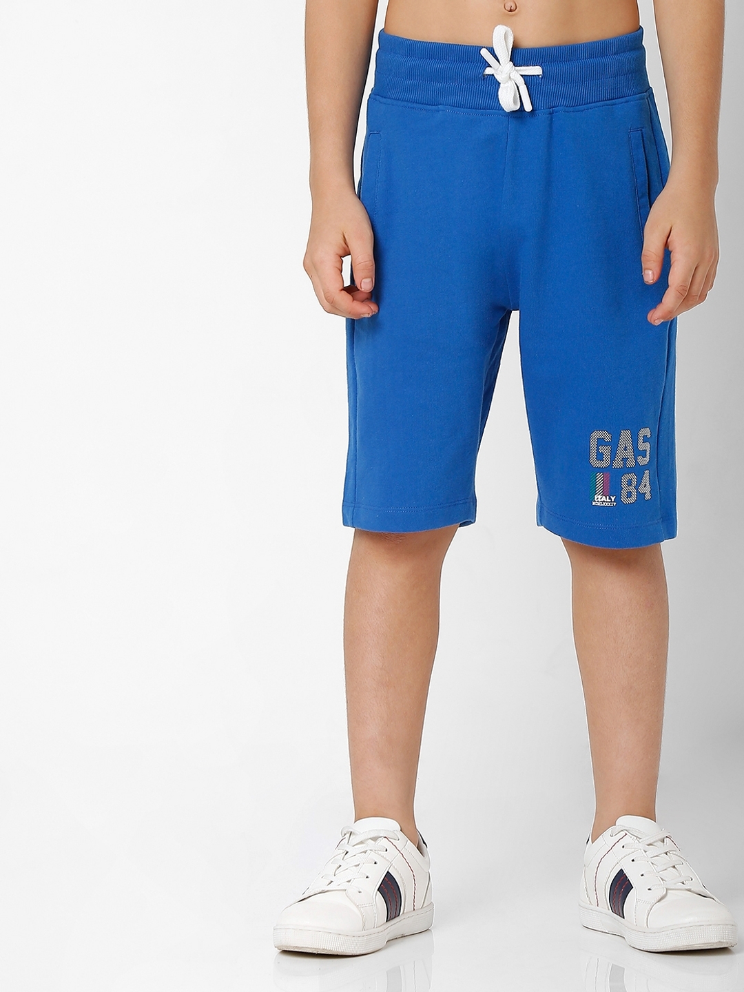 Boy's Logo Print Knit Shorts with Insert Pockets