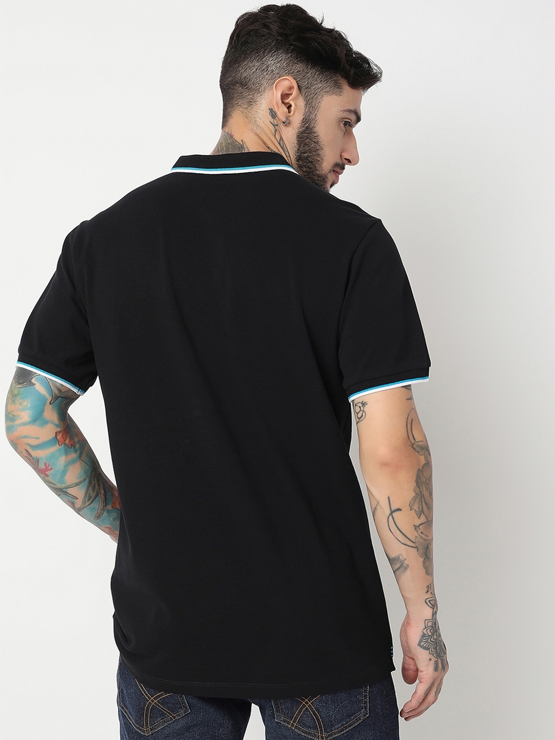 Regular Fit Half Sleeve Solid Polo T-Shirt