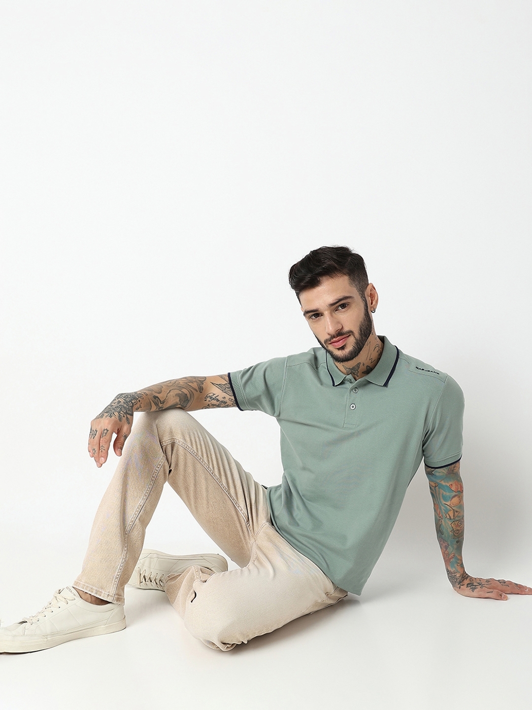 Regular Fit Half Sleeve Solid Polo T-Shirt