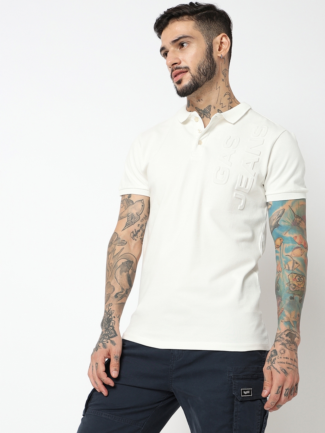 Slim Fit Half Sleeve Solid Cotton Lycra Polo T-Shirt