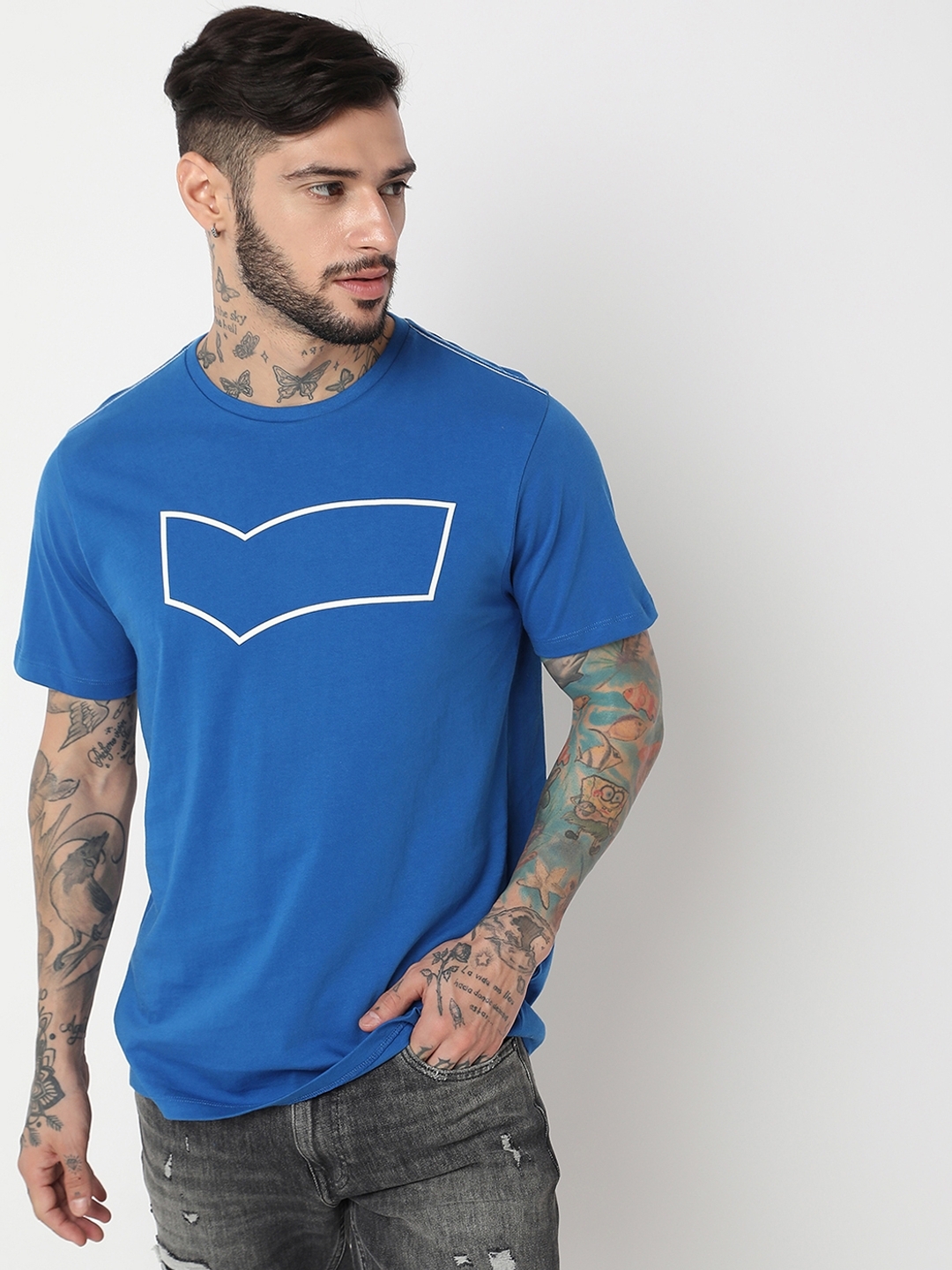 Relaxed Fit Half Sleeve Solid T-Shirt