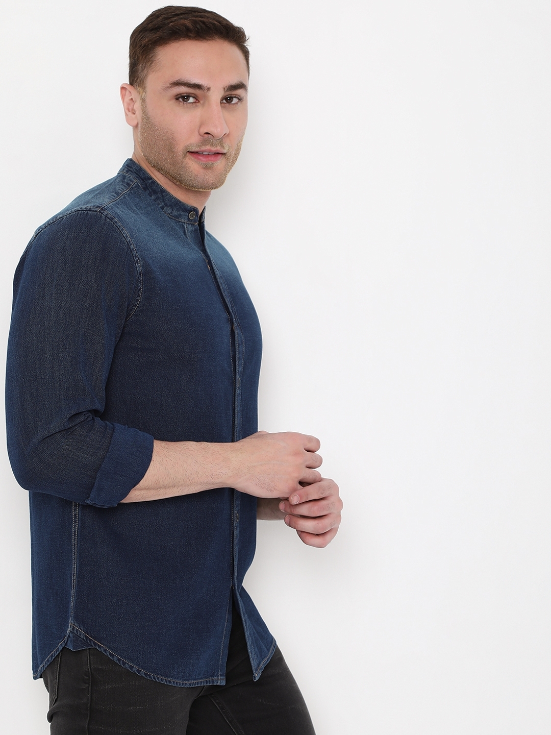 Washed Slim Fit Cotton Shirt