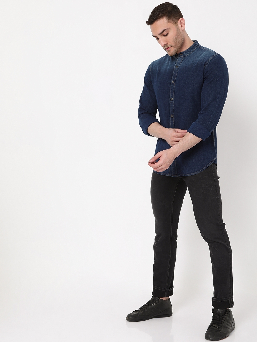 Washed Slim Fit Cotton Shirt