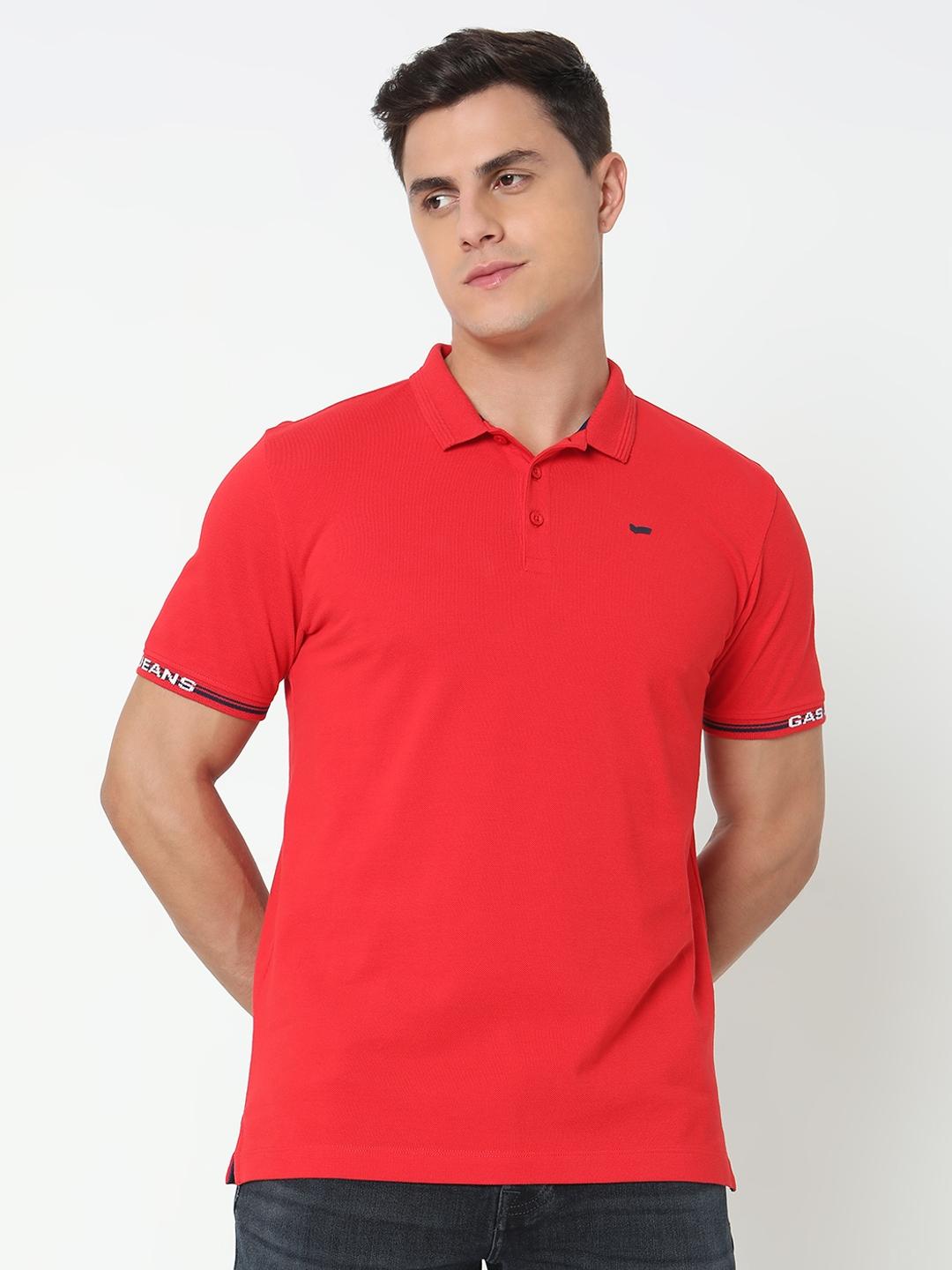 Regular Fit Solid Polo T-Shirt with Short Sleeve