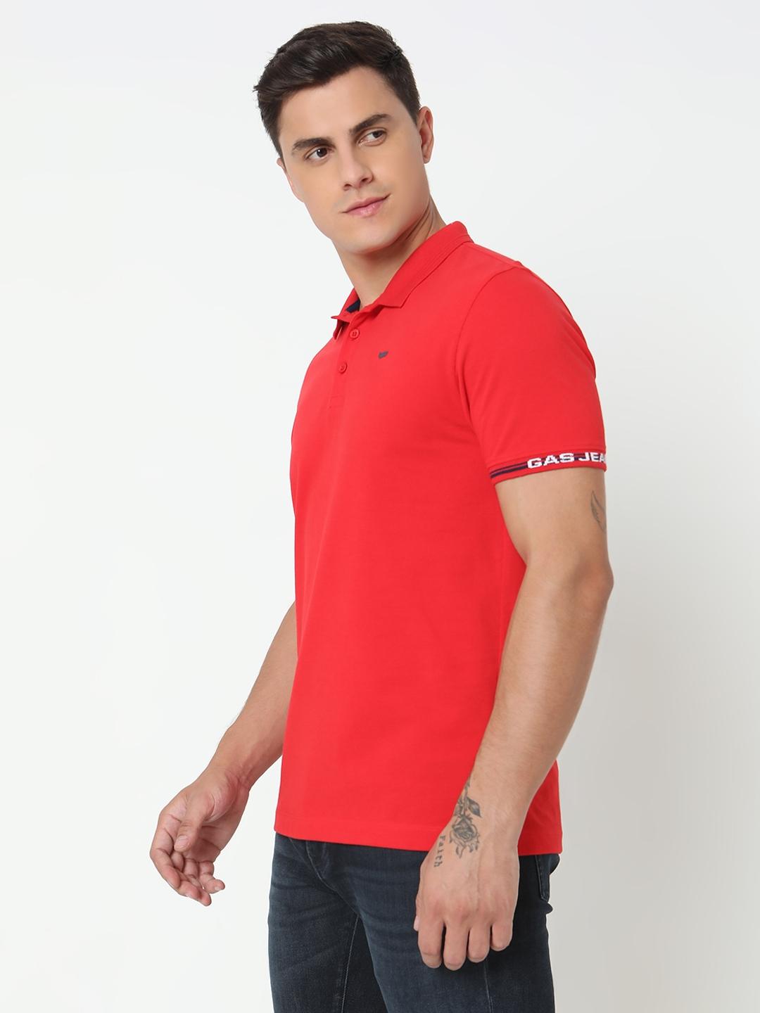 Regular Fit Solid Polo T-Shirt with Short Sleeve