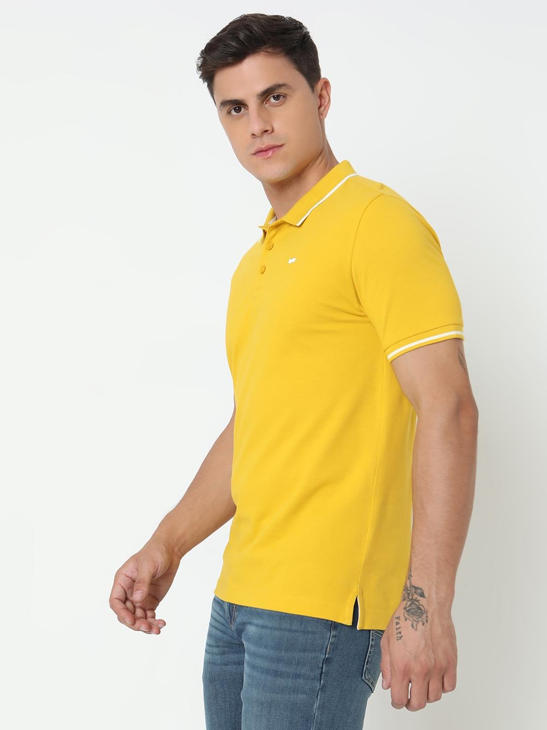 Regular Fit Solid Polo T-Shirt with Short Sleeve