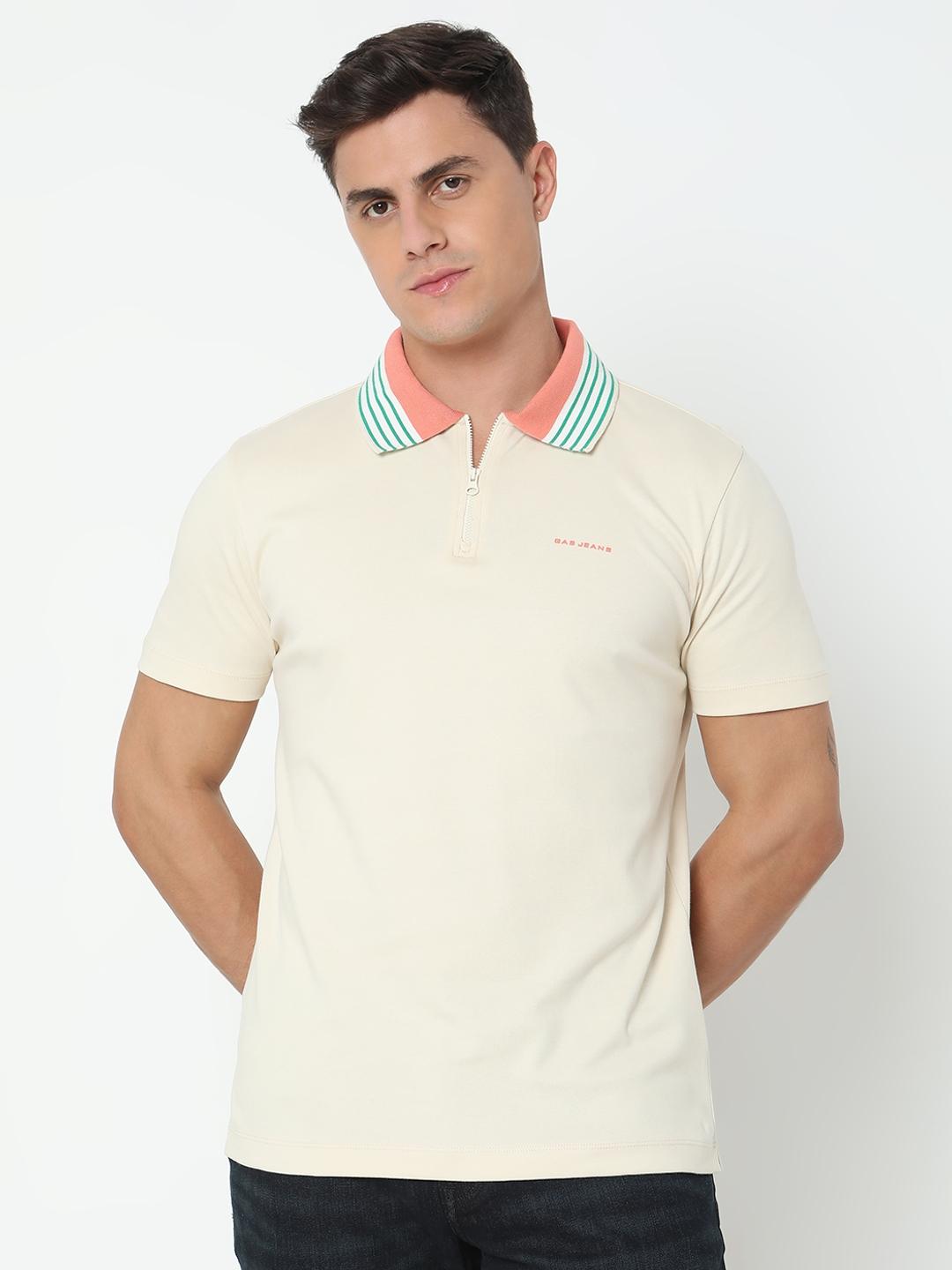 Regular Fit Solid Polo T-Shirt with Short Sleeve