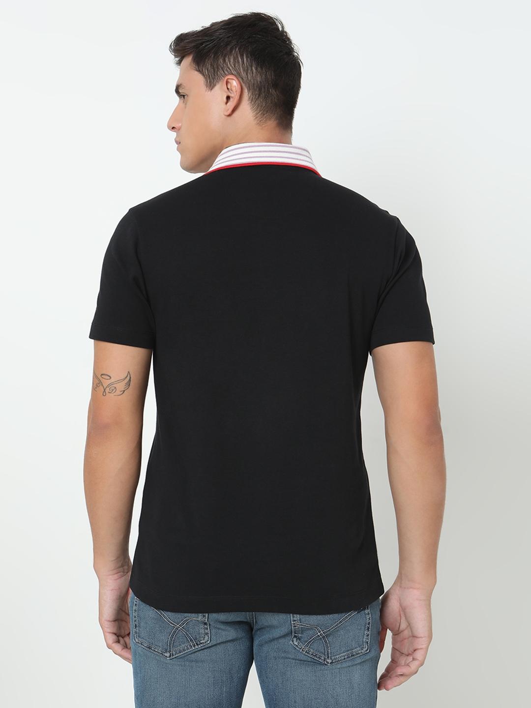 Regular Fit Solid Polo T-Shirt with Short Sleeve