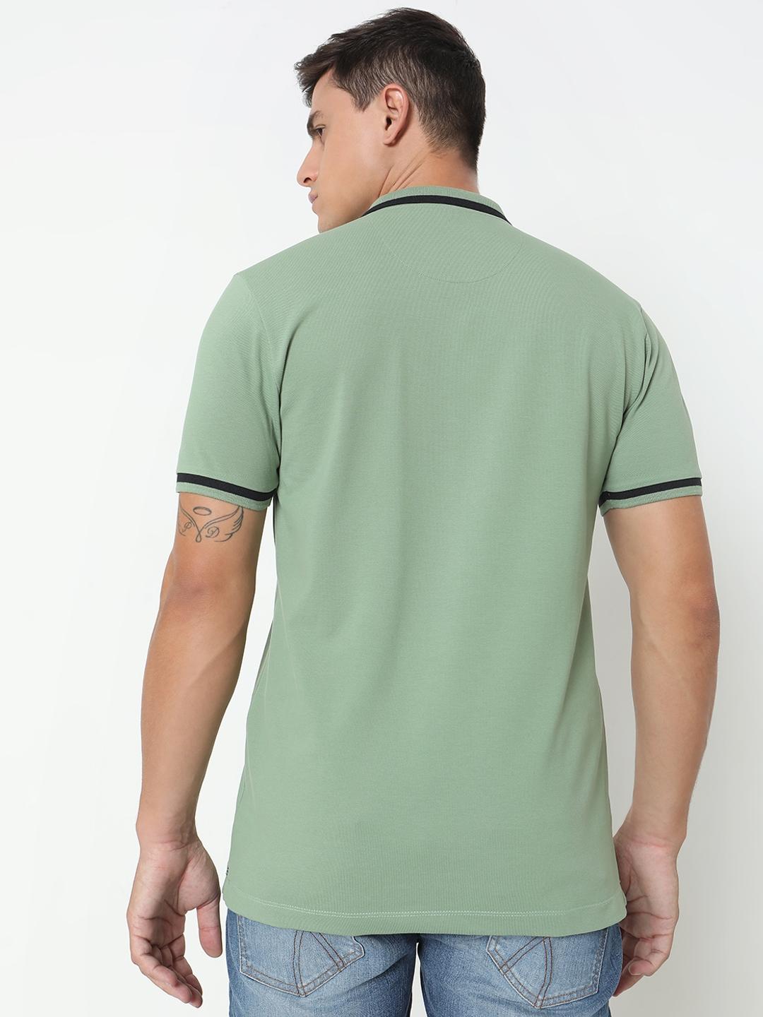 Regular Fit Placement Print Polo T-Shirt with Short Sleeve