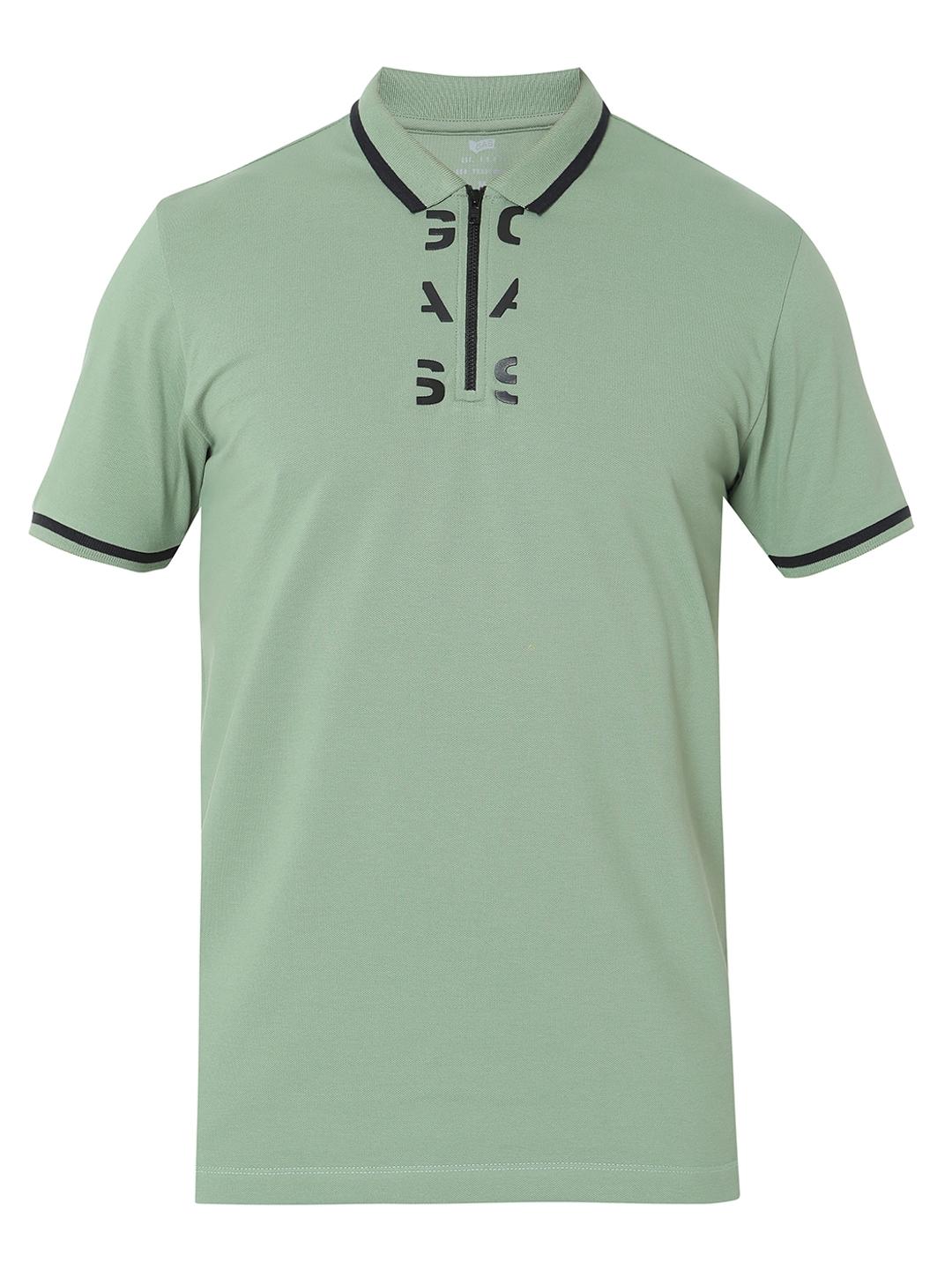 Regular Fit Placement Print Polo T-Shirt with Short Sleeve