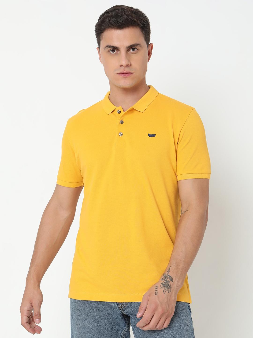 Regular Fit Solid Polo T-Shirt with Short Sleeve