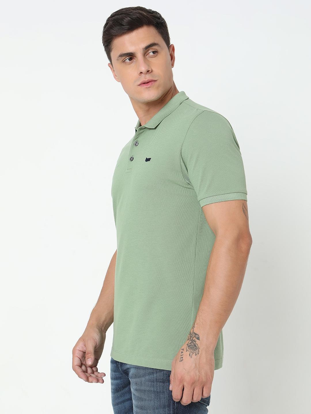 Regular Fit Solid Polo T-Shirt with Short Sleeve