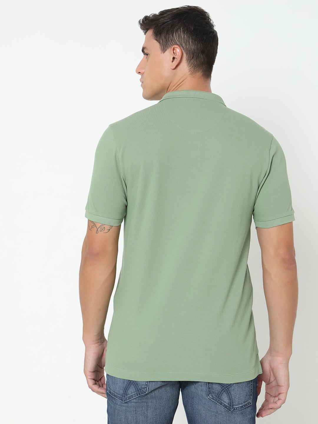 Regular Fit Solid Polo T-Shirt with Short Sleeve