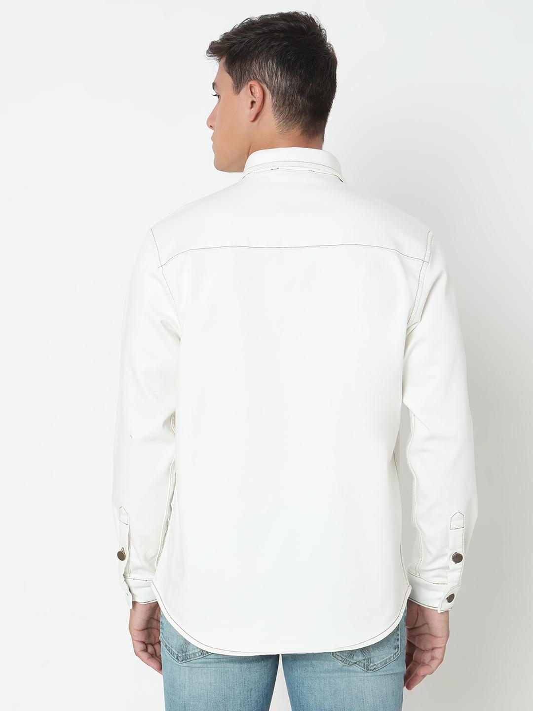 Shacket Solid Full Sleeve Shirt with Classic Collar