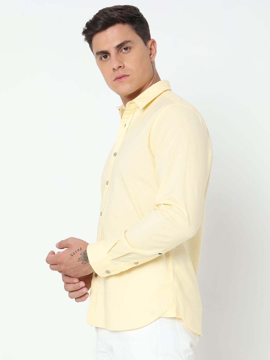 Regular Fit Solid Full Sleeve Shirt with Classic Collar