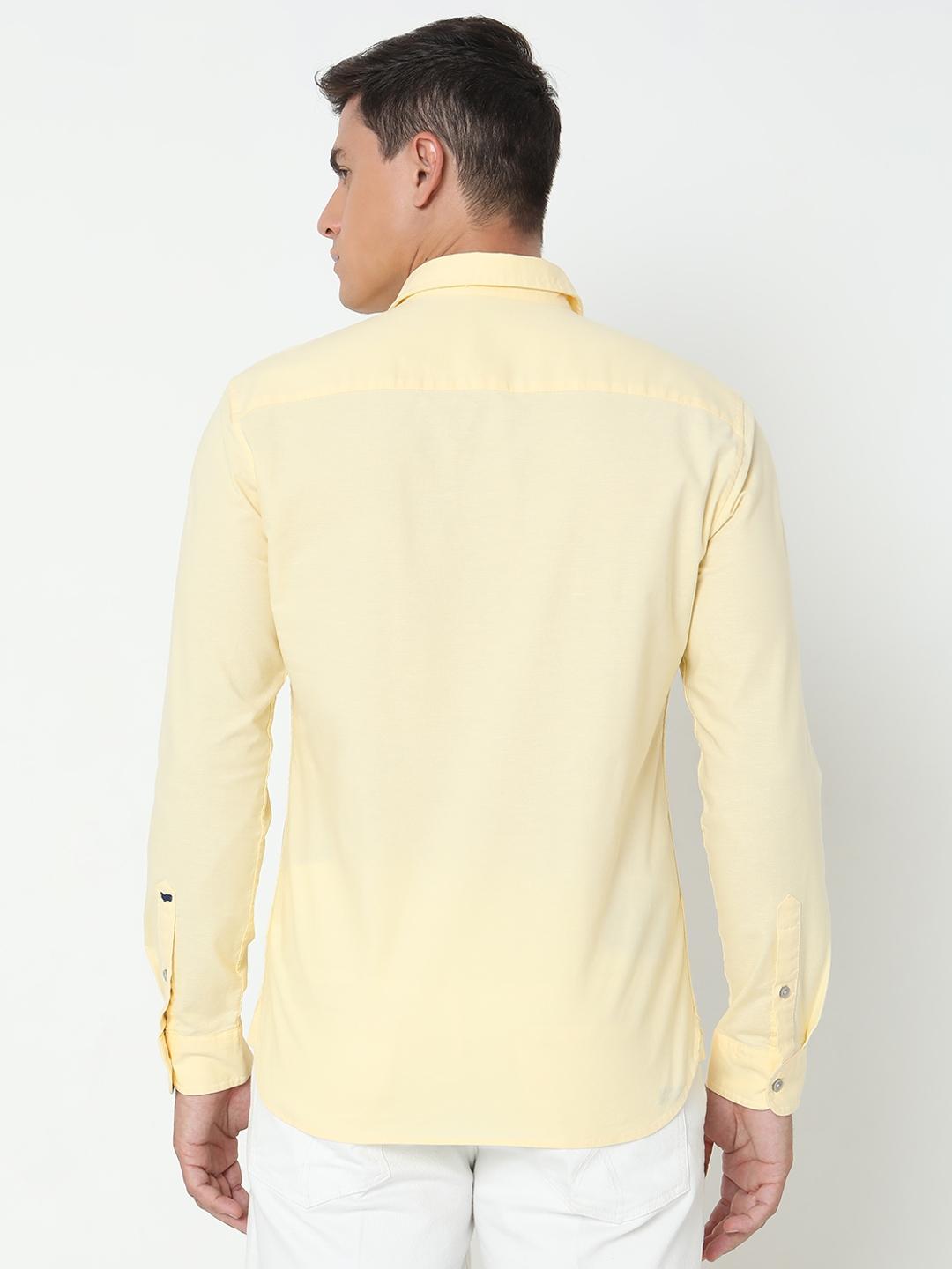 Regular Fit Solid Full Sleeve Shirt with Classic Collar