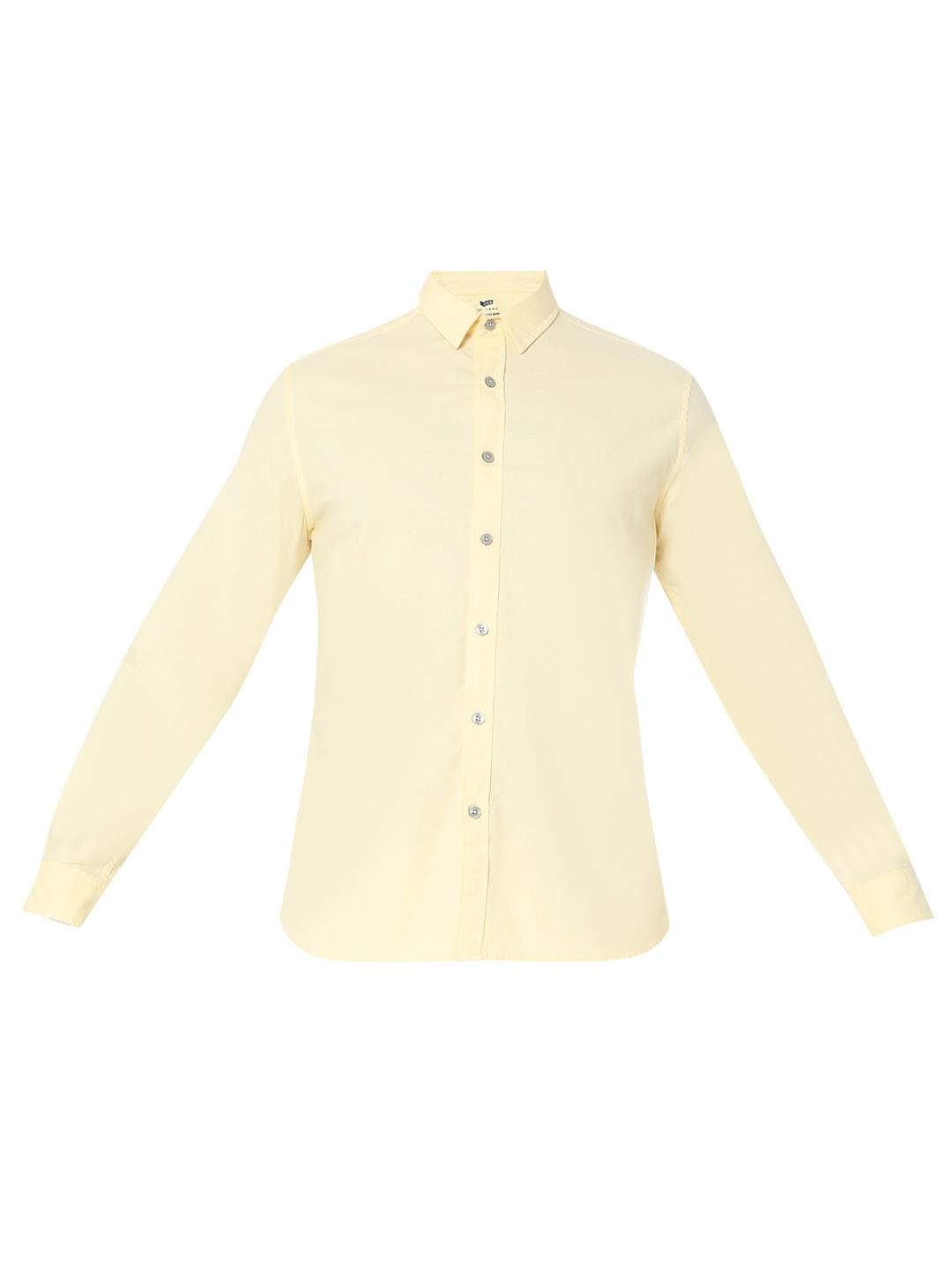 Regular Fit Solid Full Sleeve Shirt with Classic Collar