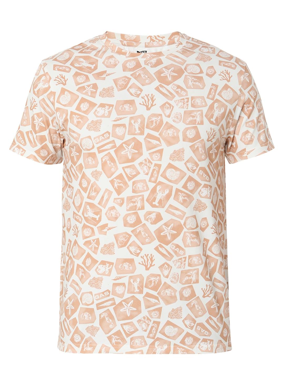 Boxy Fit All Over Printed Round Neck T-Shirt