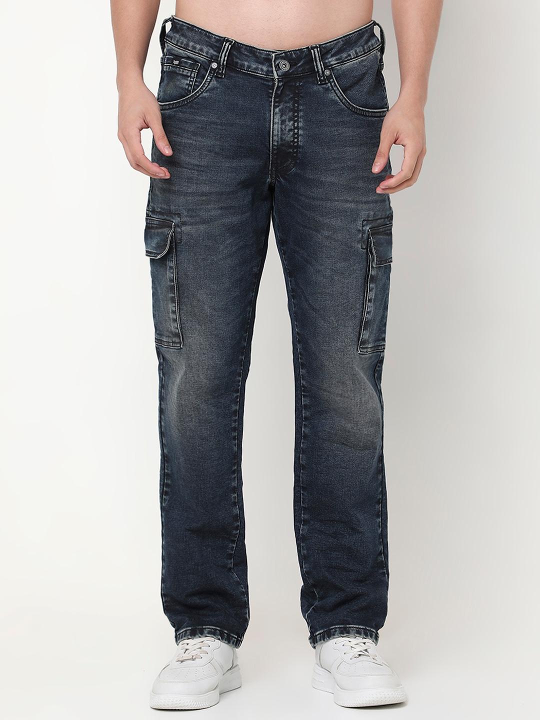 Straight Fit Solid Denim