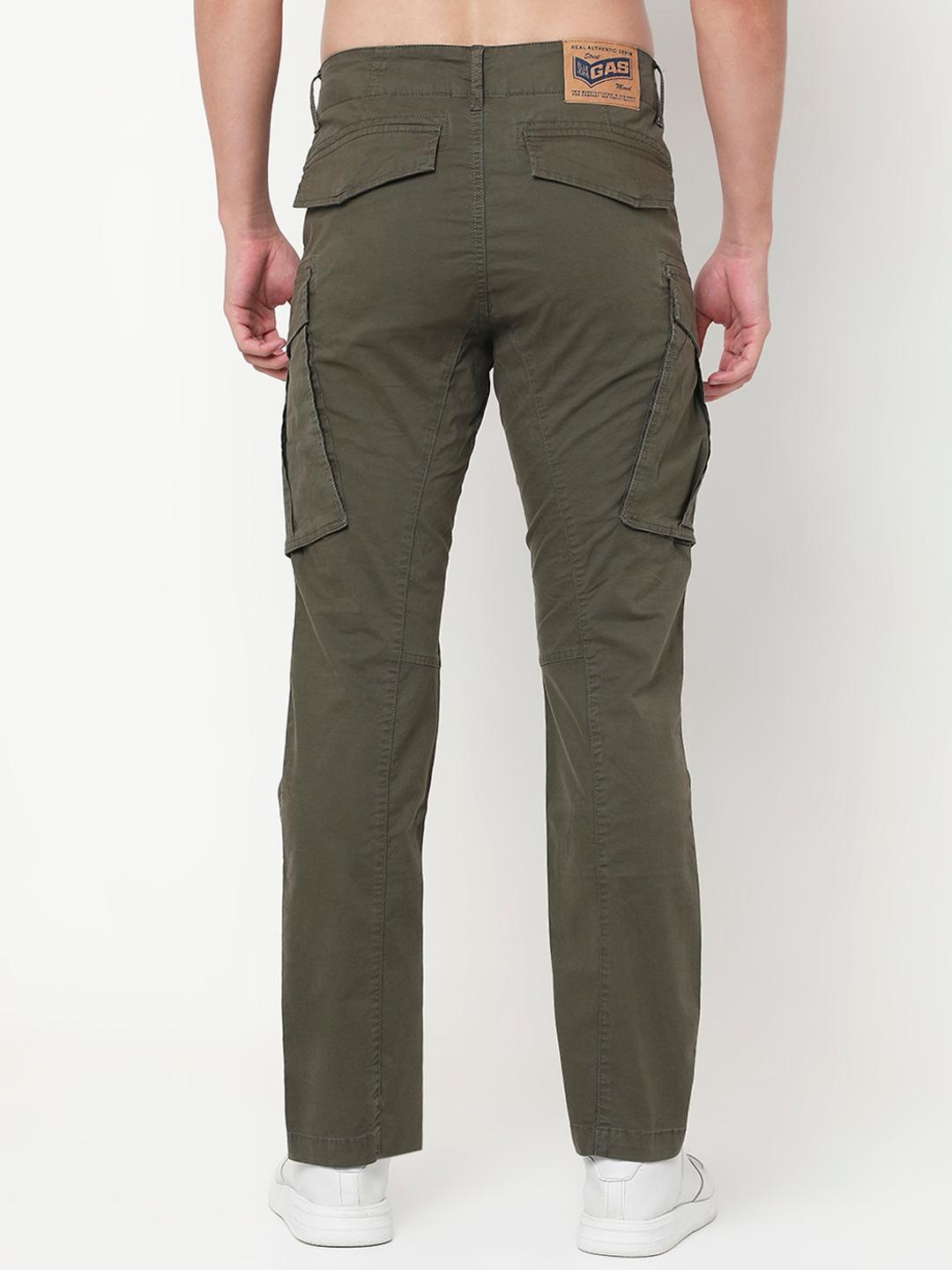 Regular Tapered Fit Solid Cotton Lycra Trousers