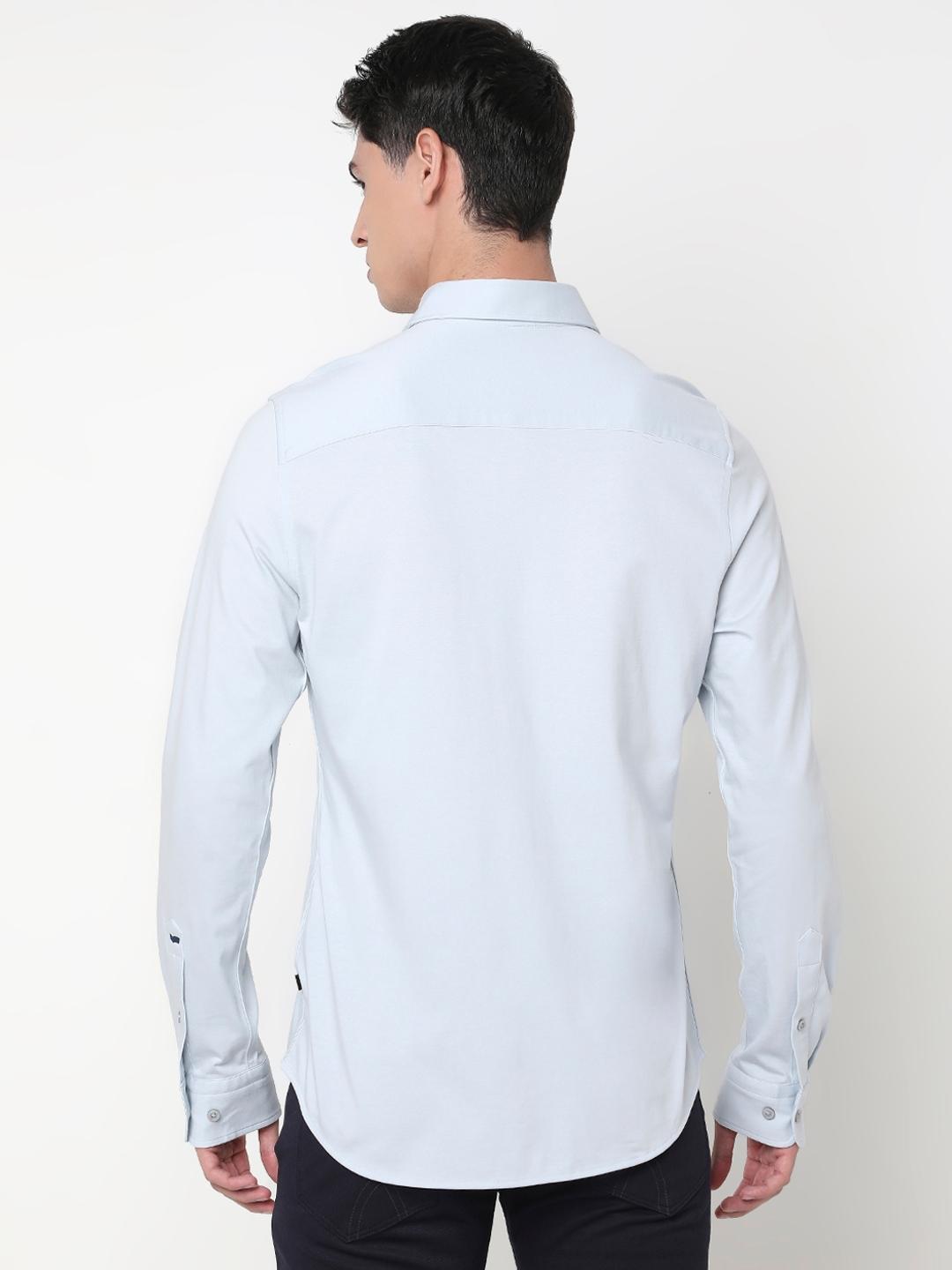 Slim Fit Solid Full Sleeve Shirt with Classic Collar