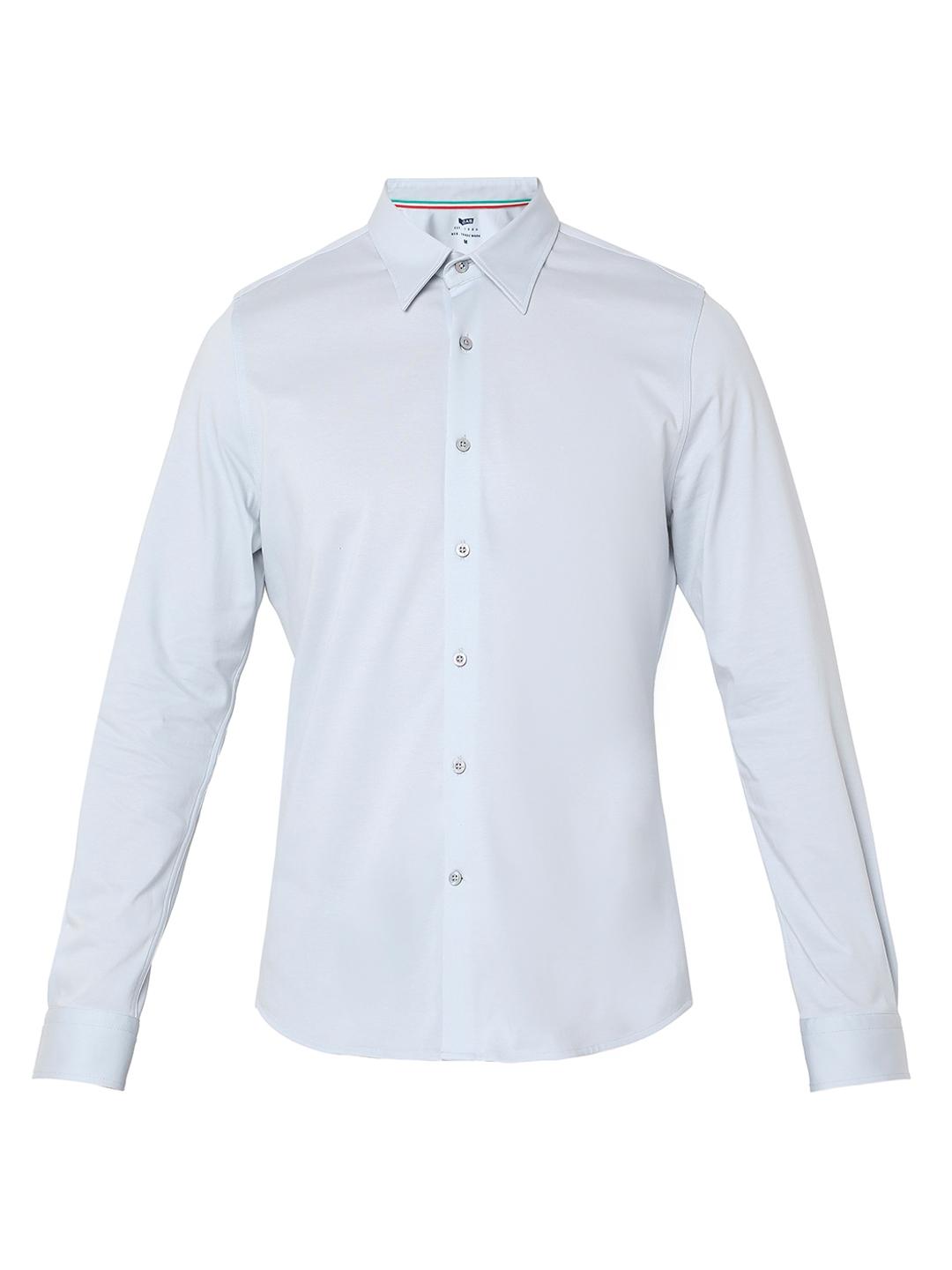 Slim Fit Solid Full Sleeve Shirt with Classic Collar