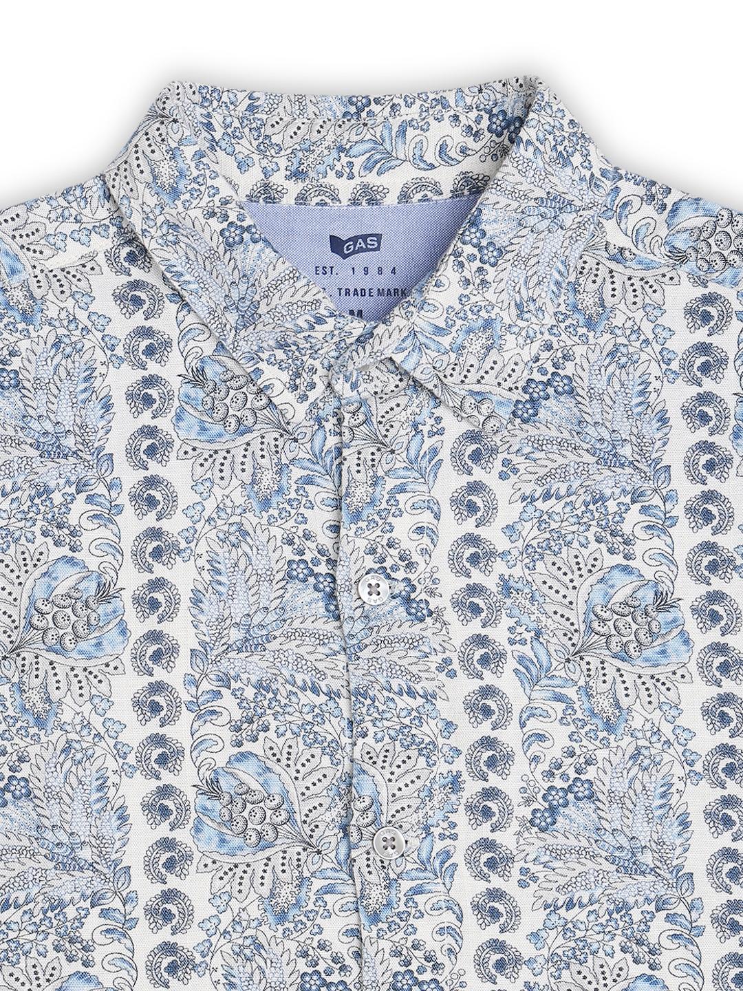 Regular Fit All Over Printed Full Sleeve Shirt with Classic Collar