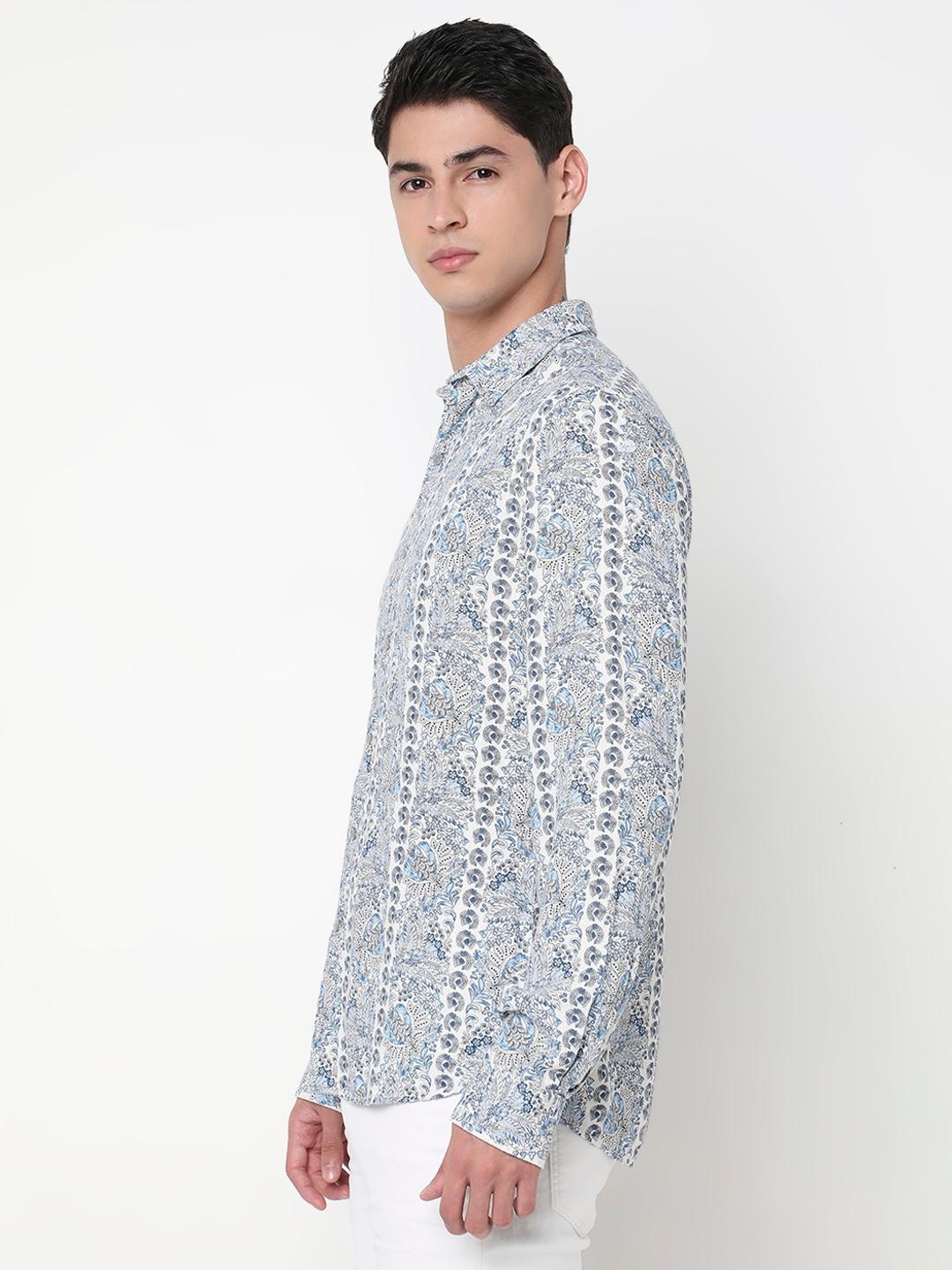 Regular Fit All Over Printed Full Sleeve Shirt with Classic Collar