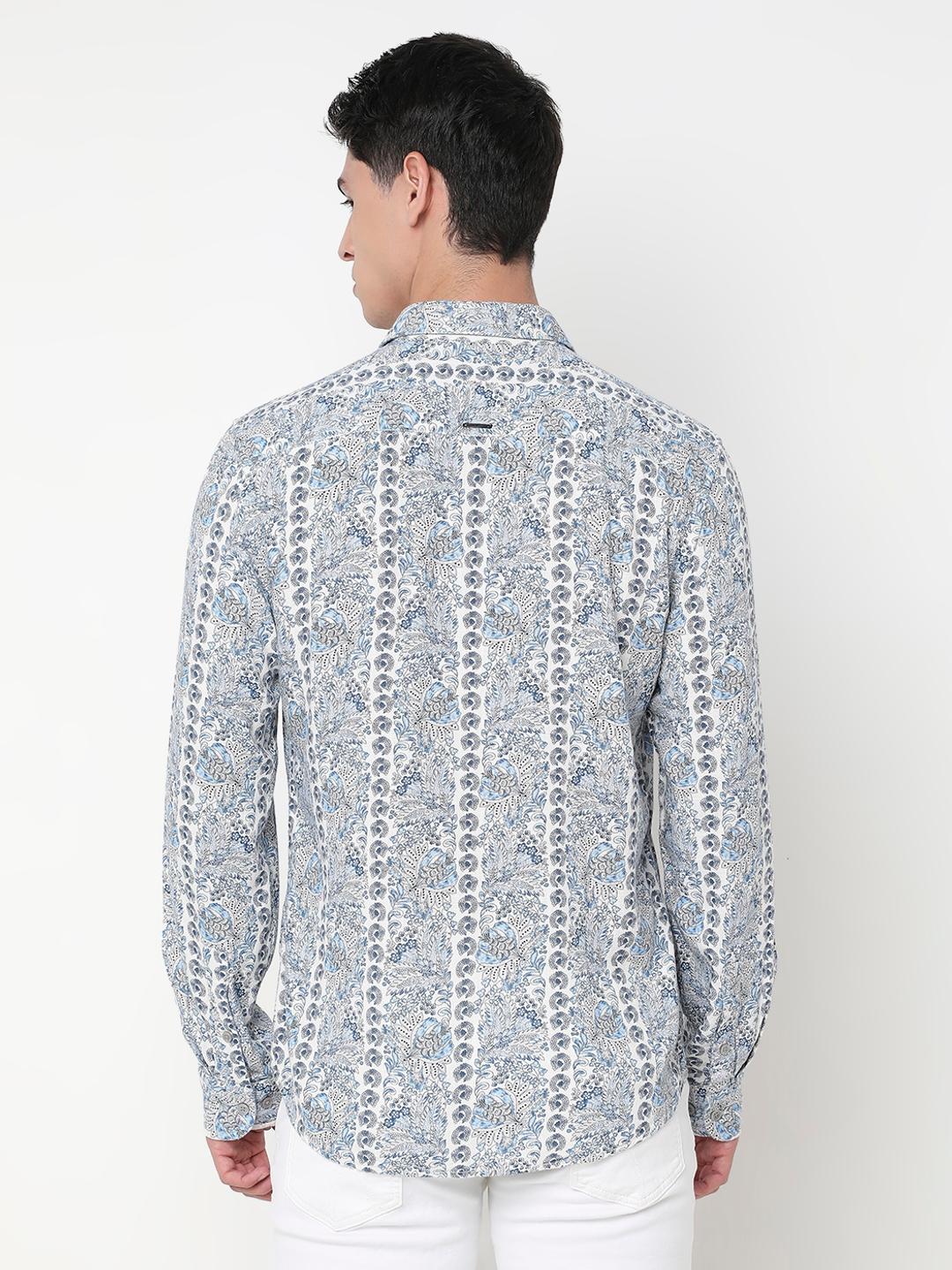 Regular Fit All Over Printed Full Sleeve Shirt with Classic Collar