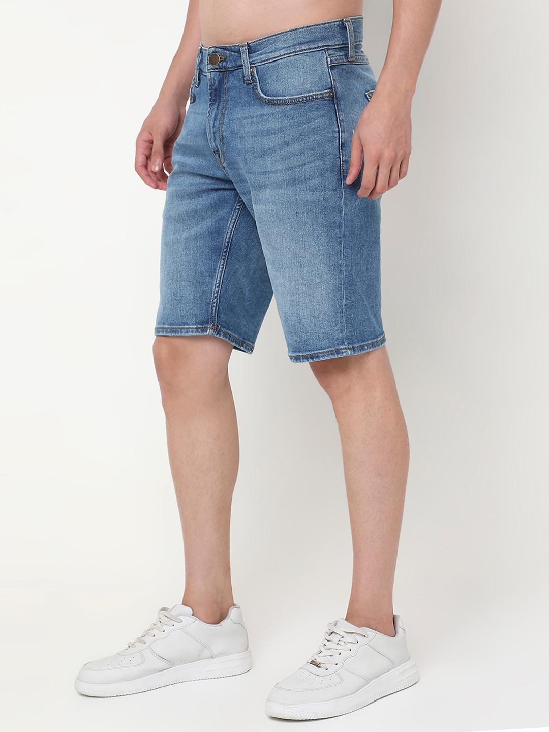 Straight Fit Solid Shorts