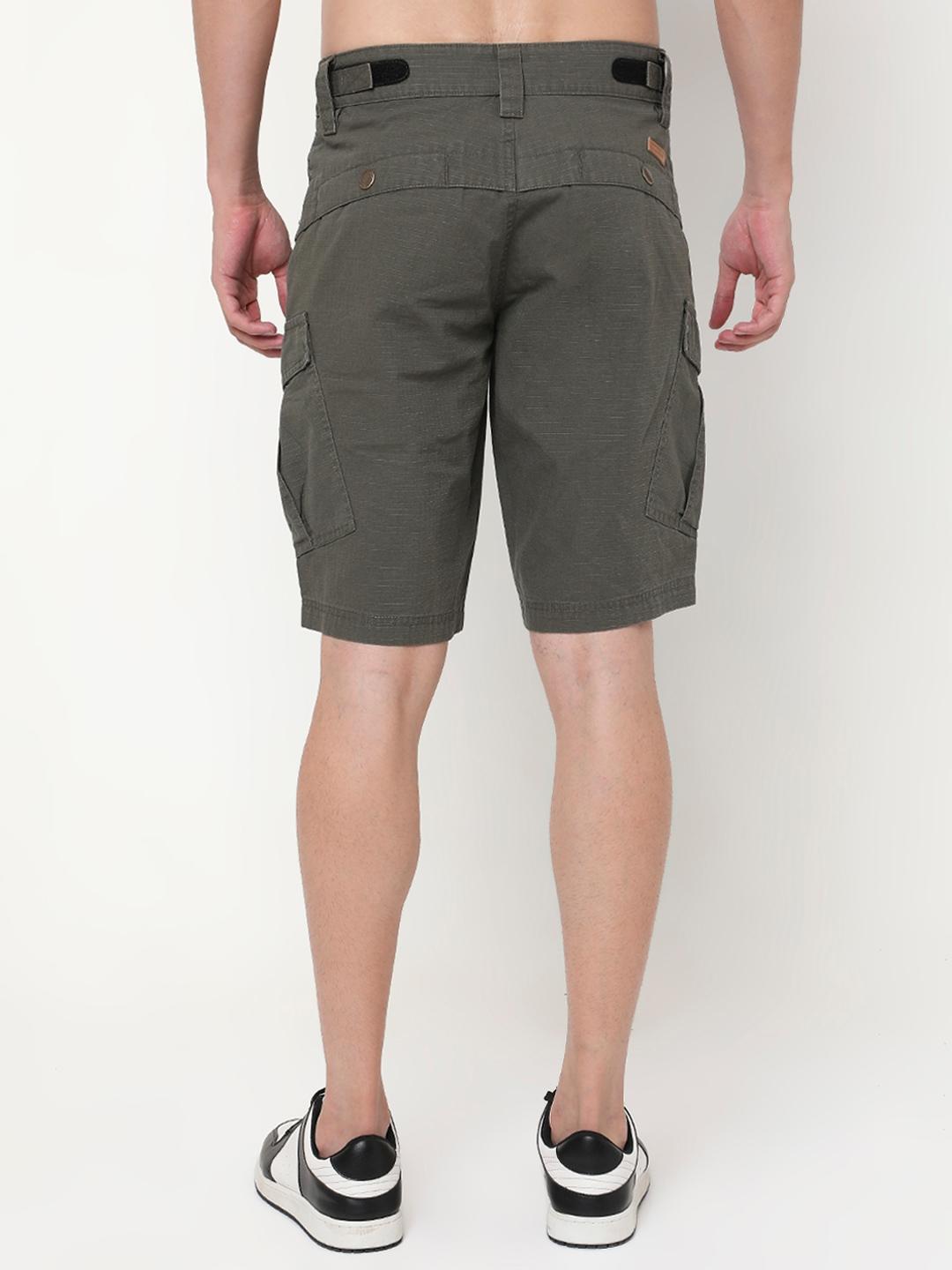 Regular Fit Solid Cotton Shorts