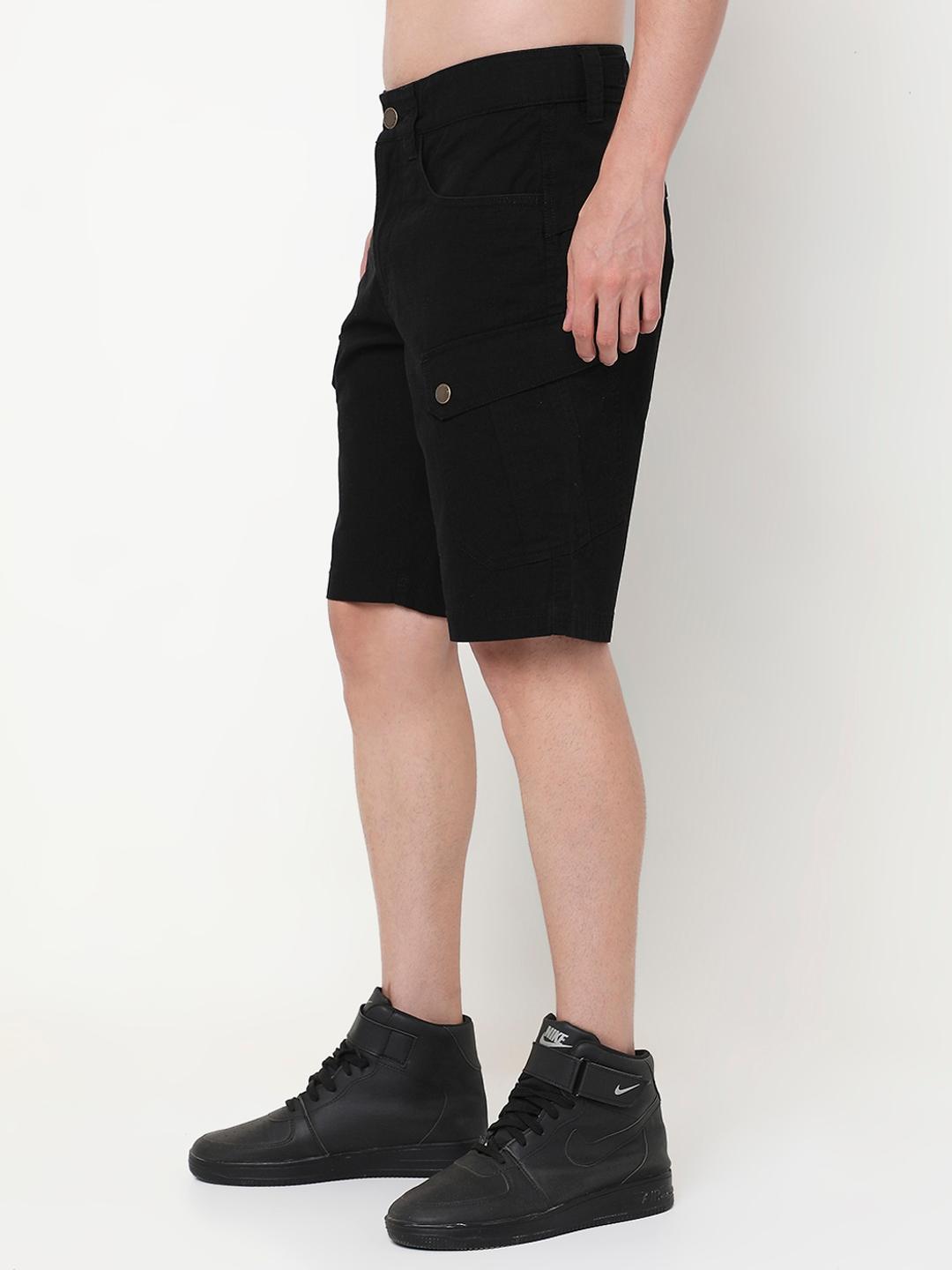 Regular Fit Solid Cotton Shorts