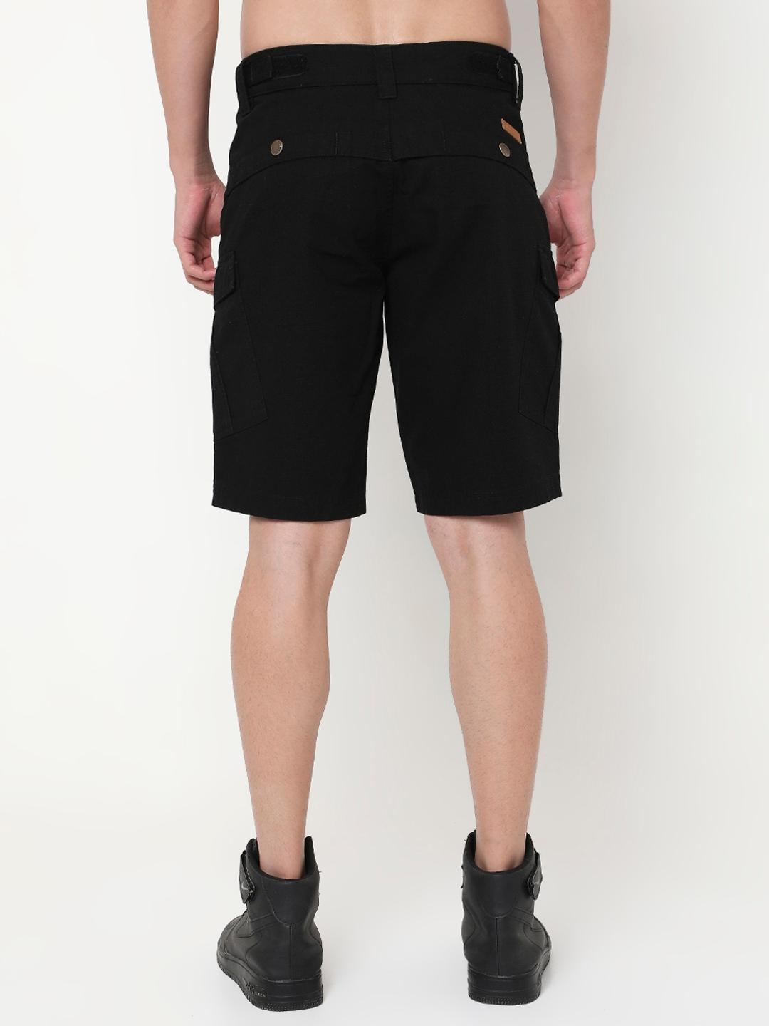 Regular Fit Solid Cotton Shorts