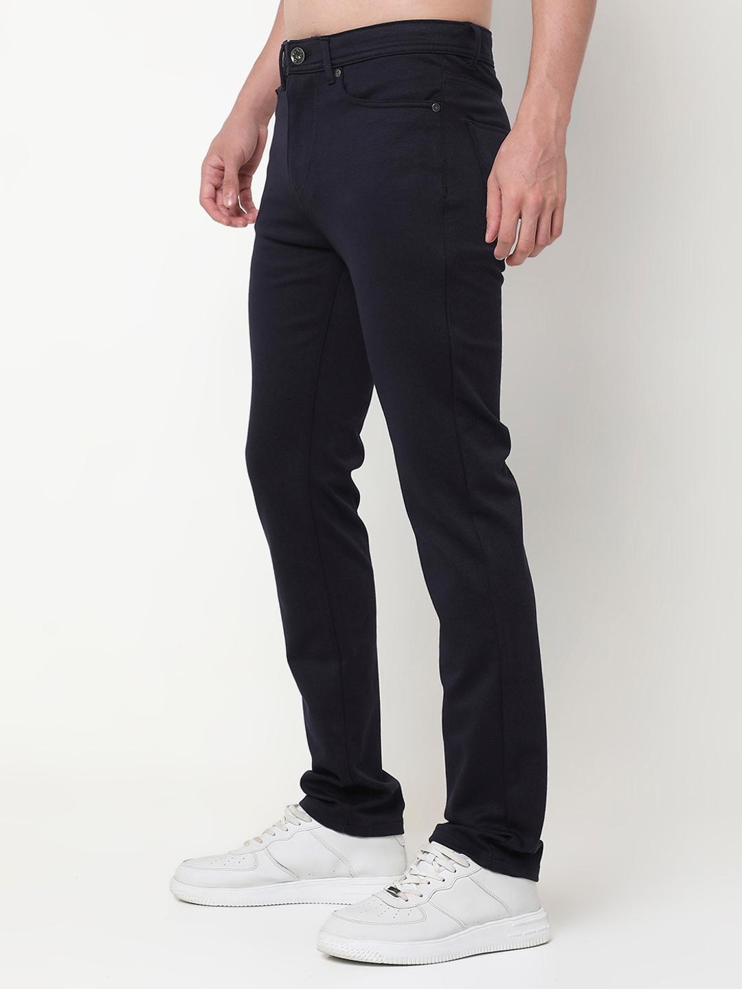 Slim Fit Solid Trousers