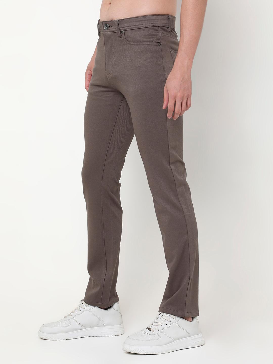 Slim Fit Solid Trousers