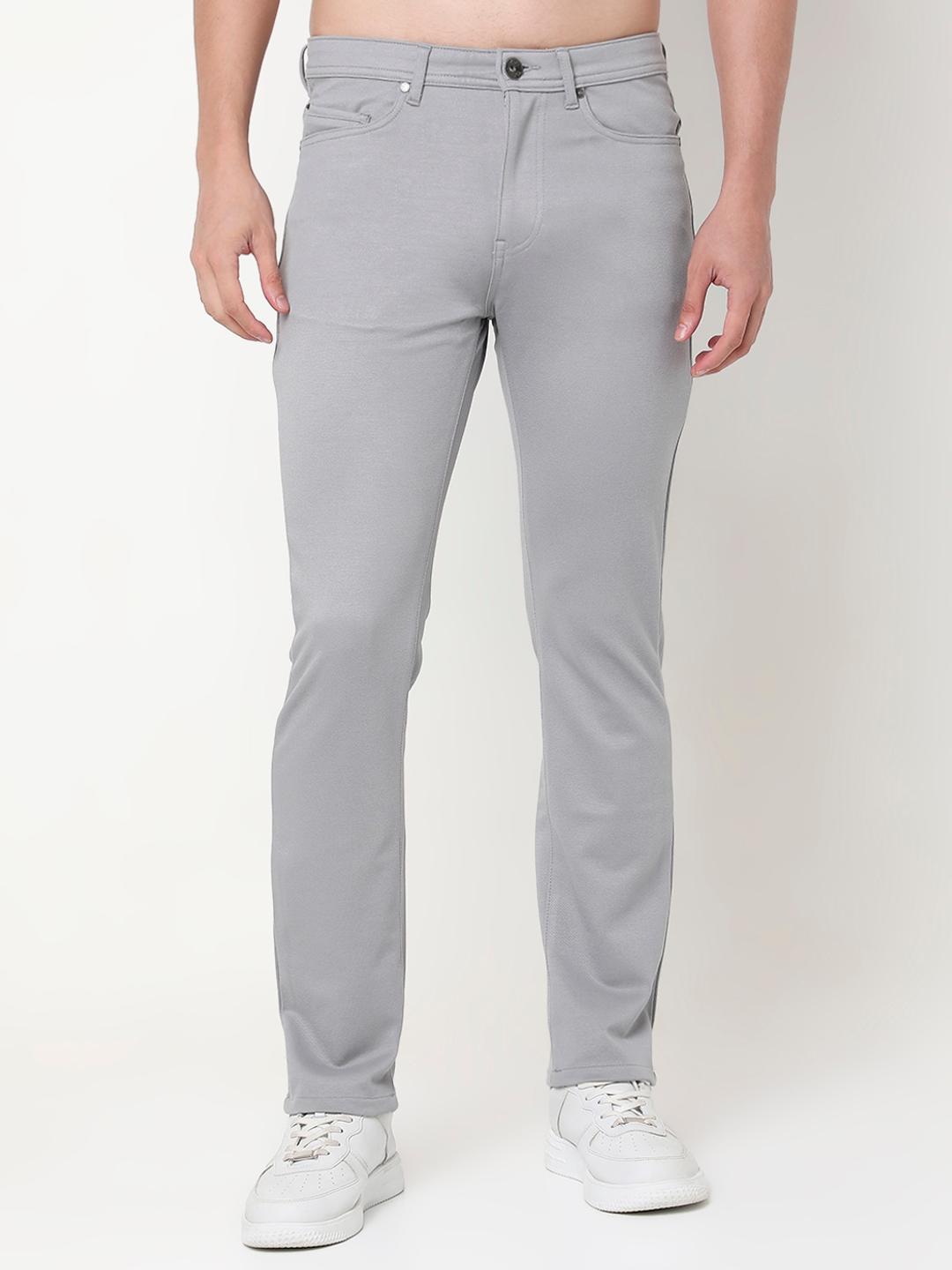 Slim Fit Solid Trousers