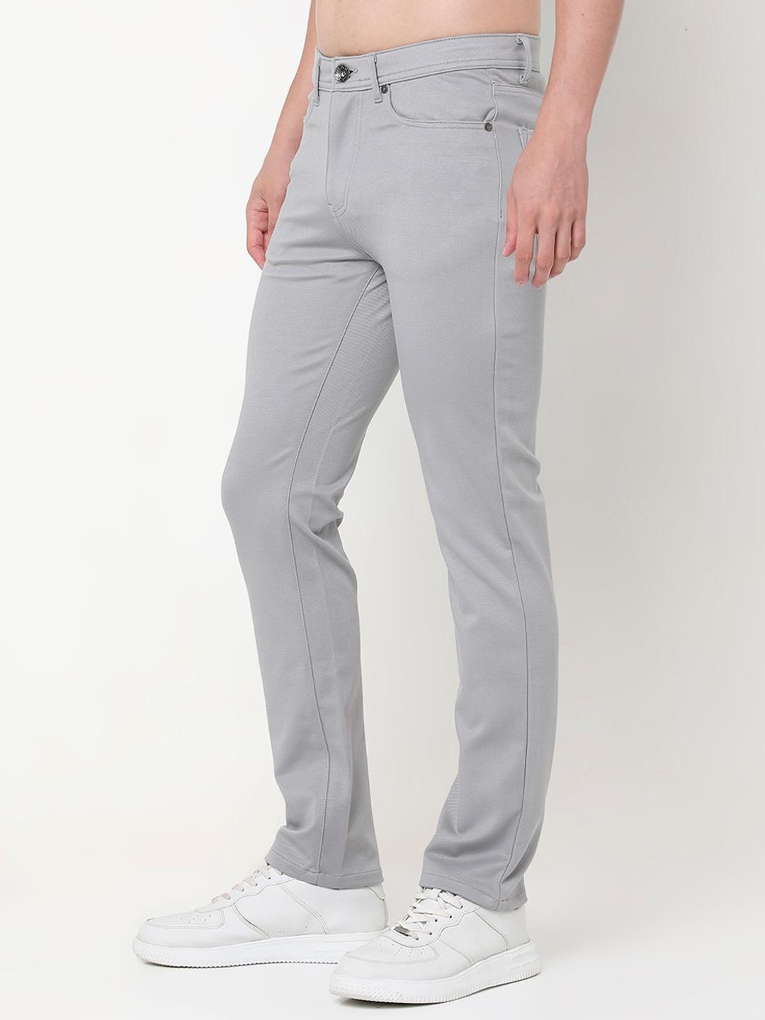 Slim Fit Solid Trousers