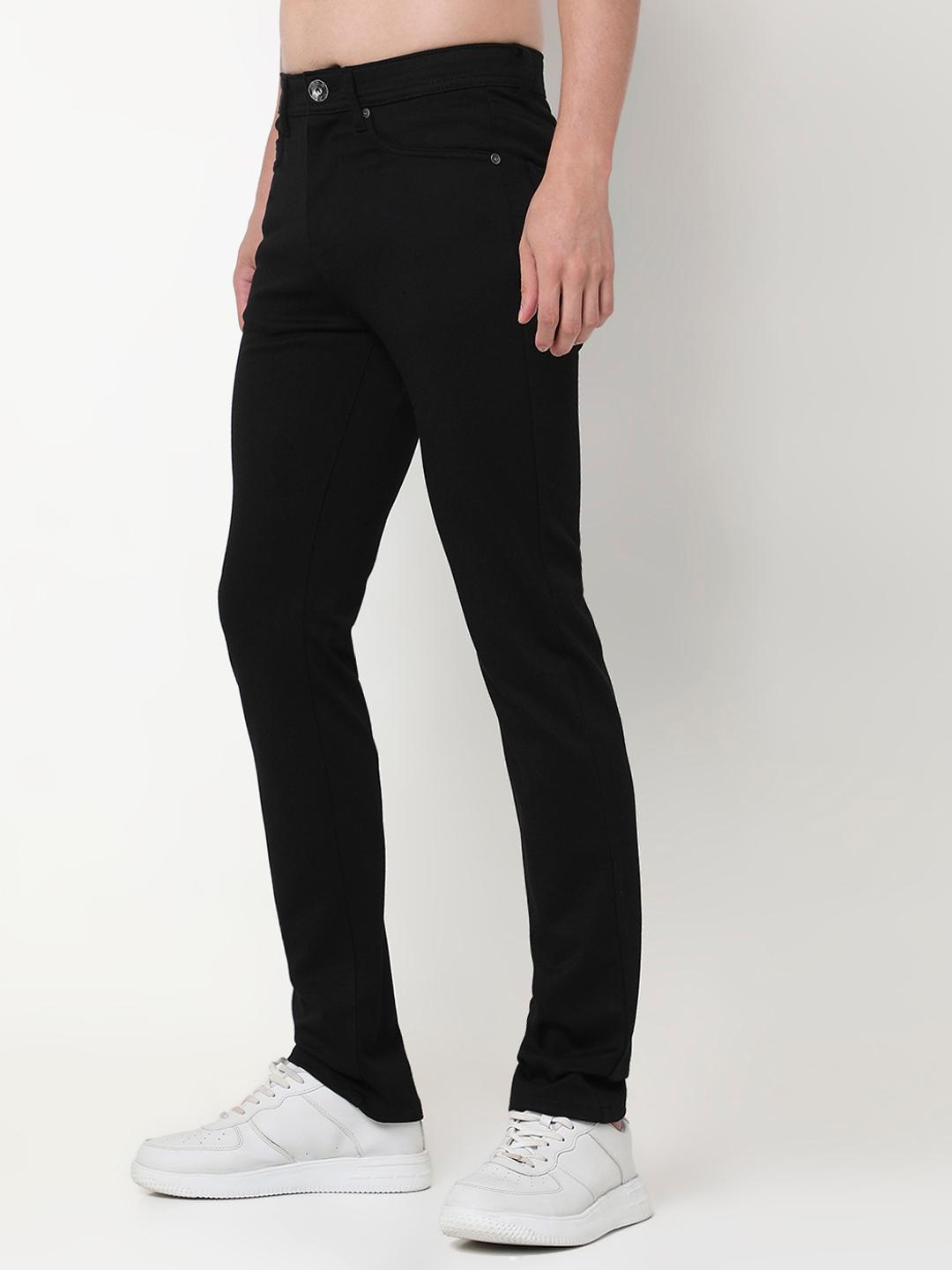 Slim Fit Solid Trousers