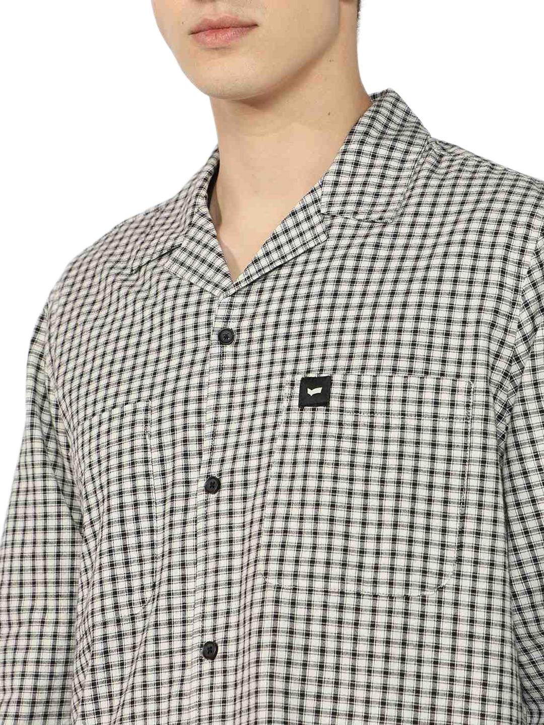 Yarn Dyed Checked Classic Collar Shirt