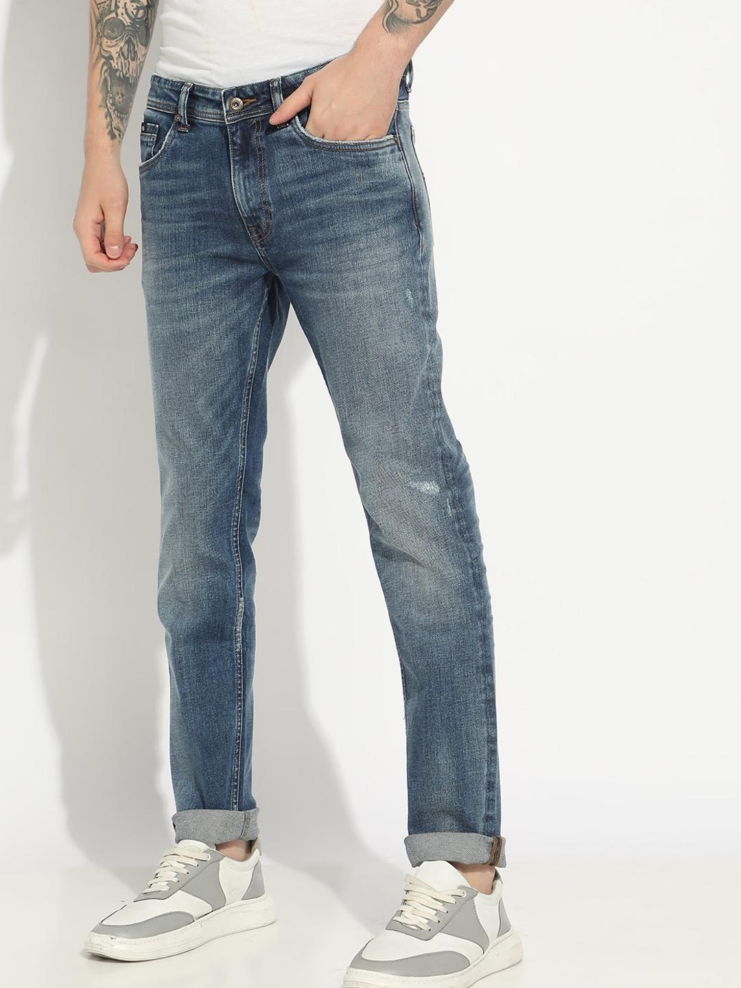 Carrot Fit Mid Rise Denim