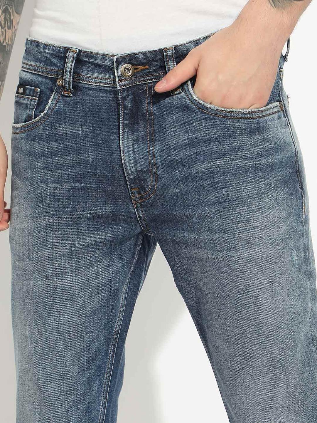 Carrot Fit Mid Rise Denim