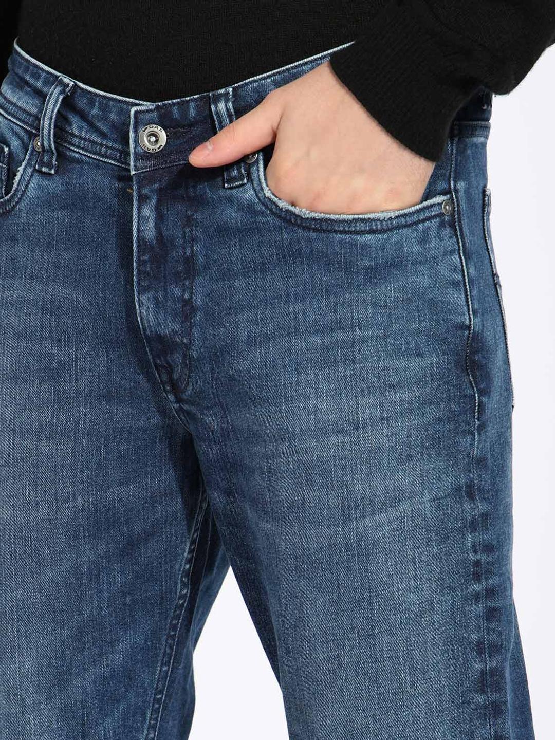 Relaxed Slim Fit Zippered Fly Denim